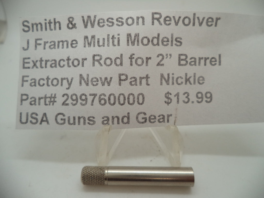 Smith & Wesson J Frame Extractor Rod Nickel 2" Barrel 1.303" Length - 299760000
