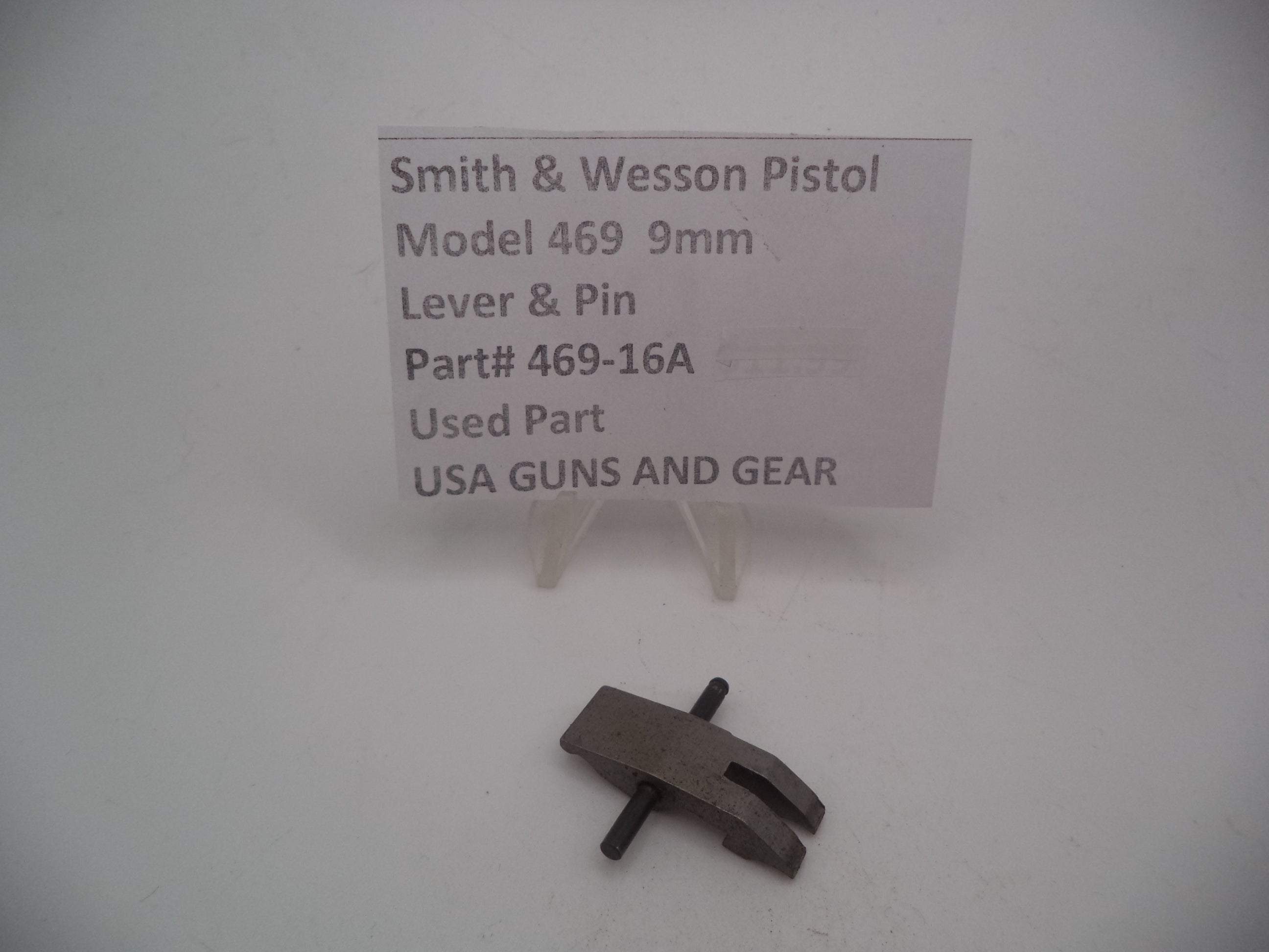 469-16A Smith & Wesson Pistol Model 469  9mm Lever & Pin Used Part