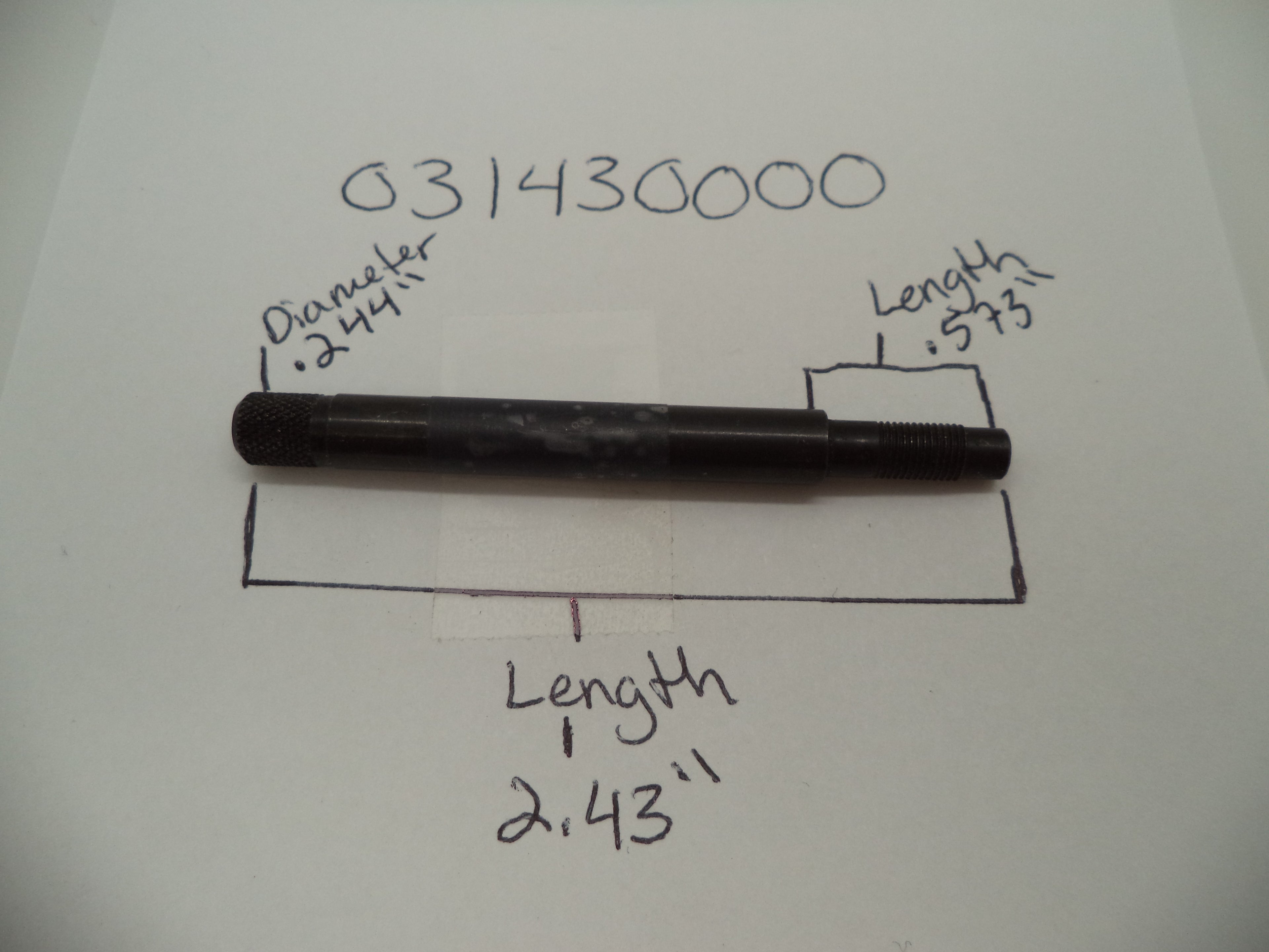 S&W N Frame Revolver Extractor Rod Model 329 & 325  3" Barrel 031430000