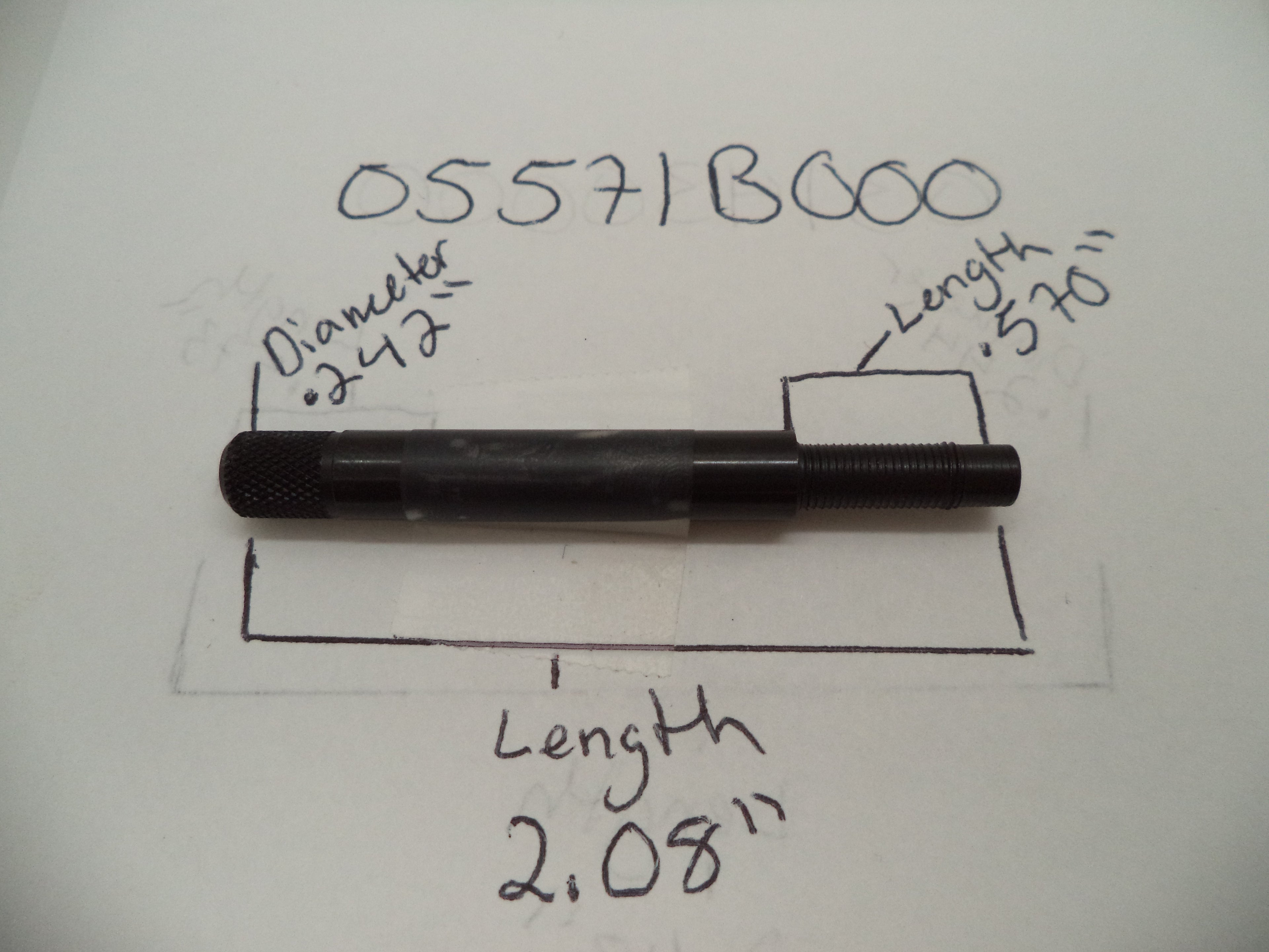 S&W K Frame Model 19, L Frame Model 386, 586 Blue Extractor Rod 2.5" Barrel 05571B000