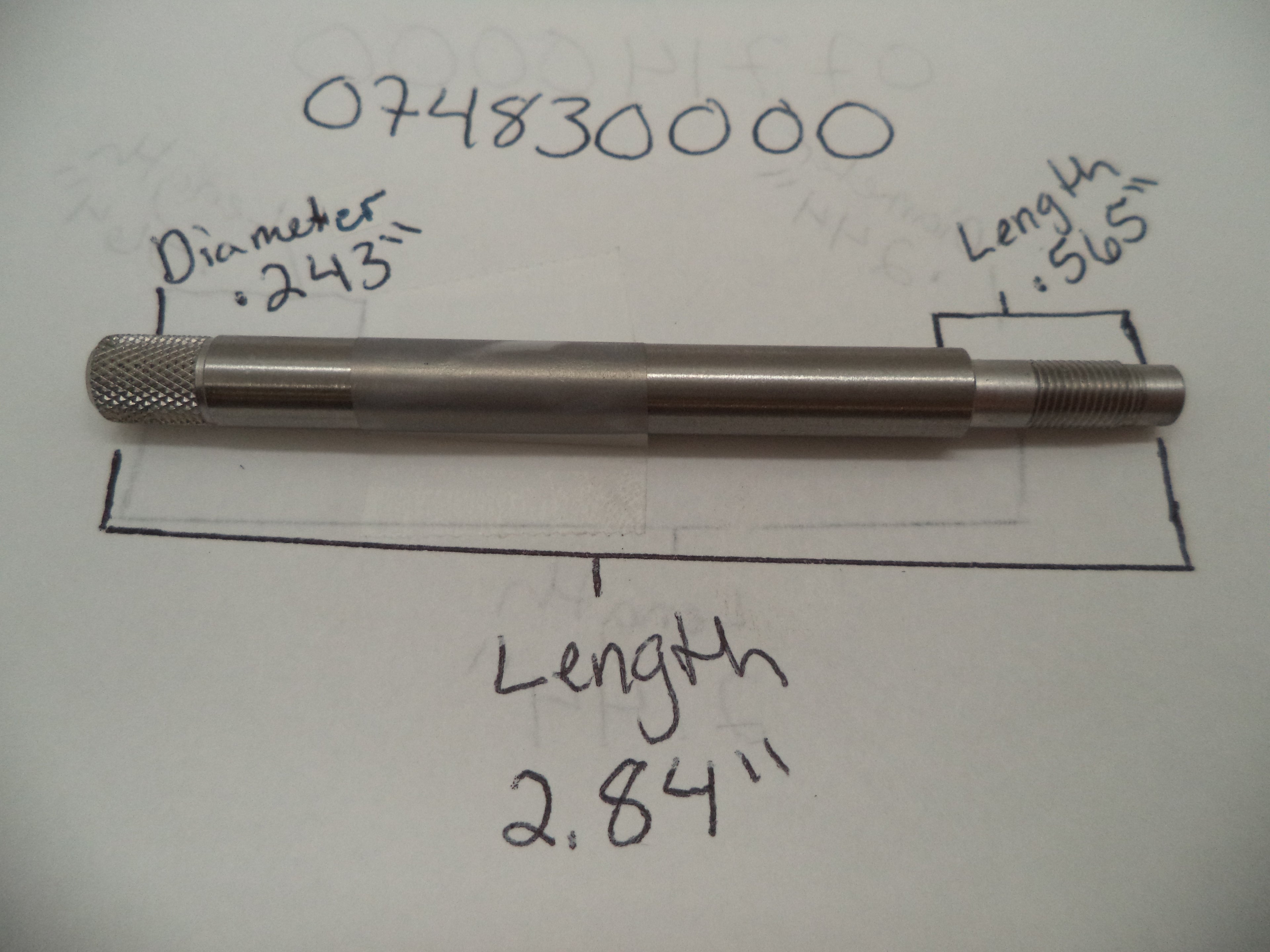 S&W N Frame Extractor Rod Stainless Steel 3" and Up Barrels - 074830000