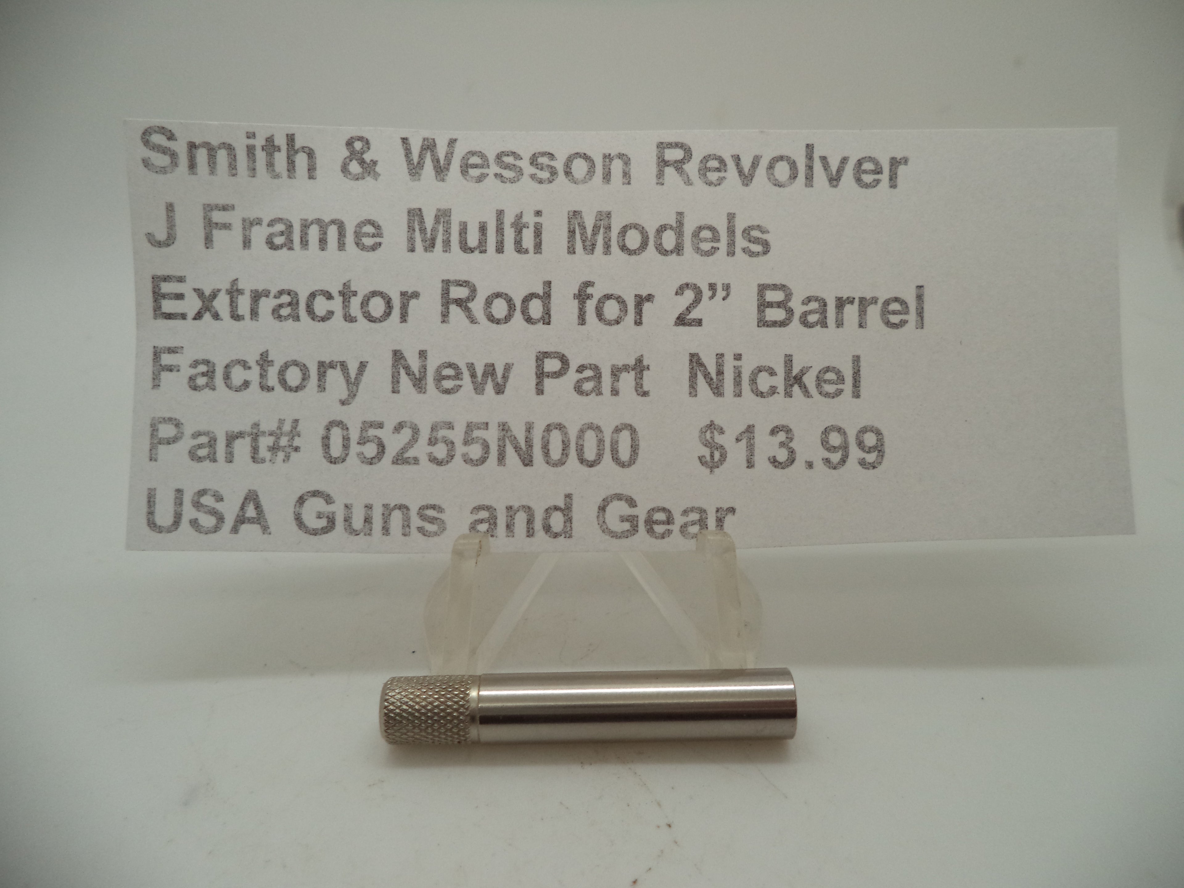 S&W J Frame 2" Barrel Extractor Rod Nickel Plated 05255N000