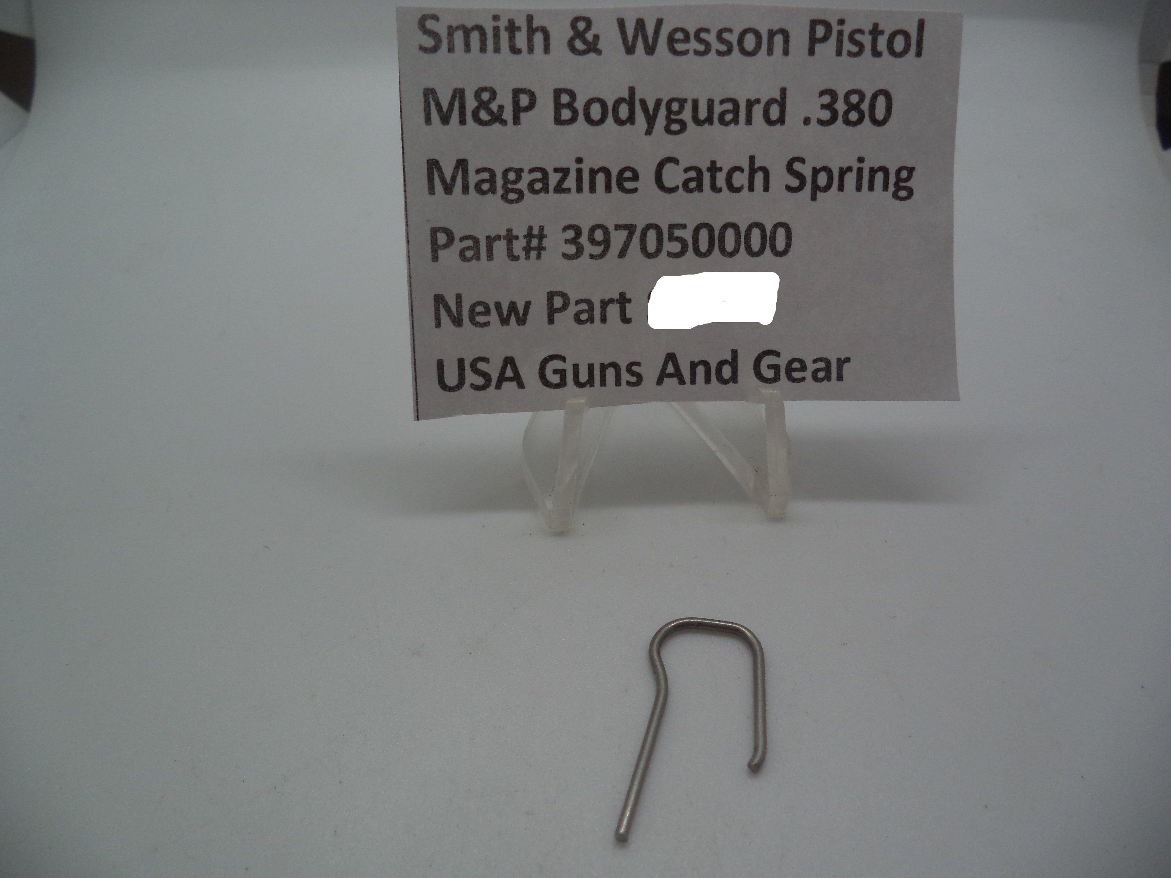 S&W Bodyguard 380 Magazine Catch Spring | OEM 397050000