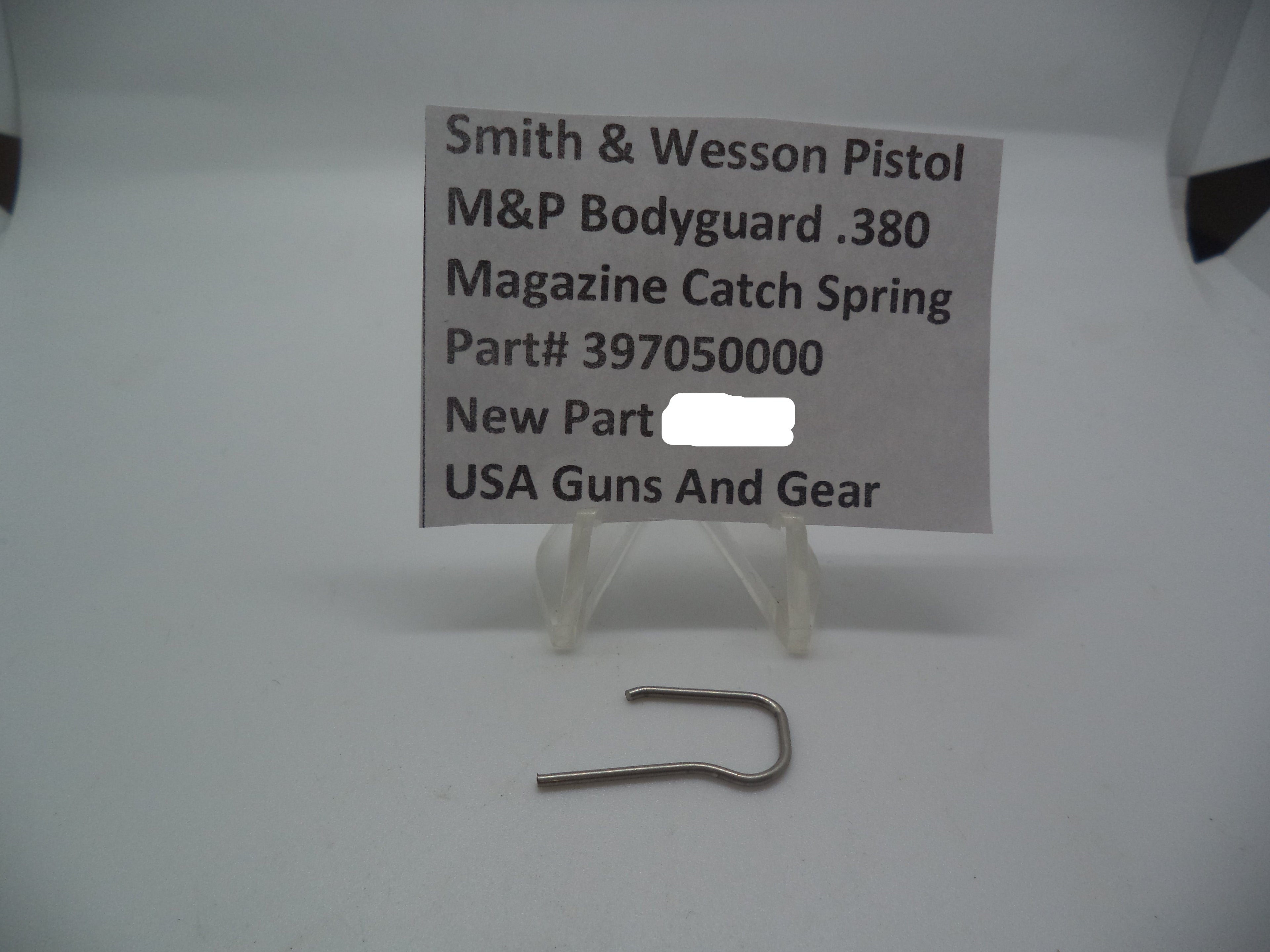 S&W Bodyguard 380 Magazine Catch Spring | OEM 397050000