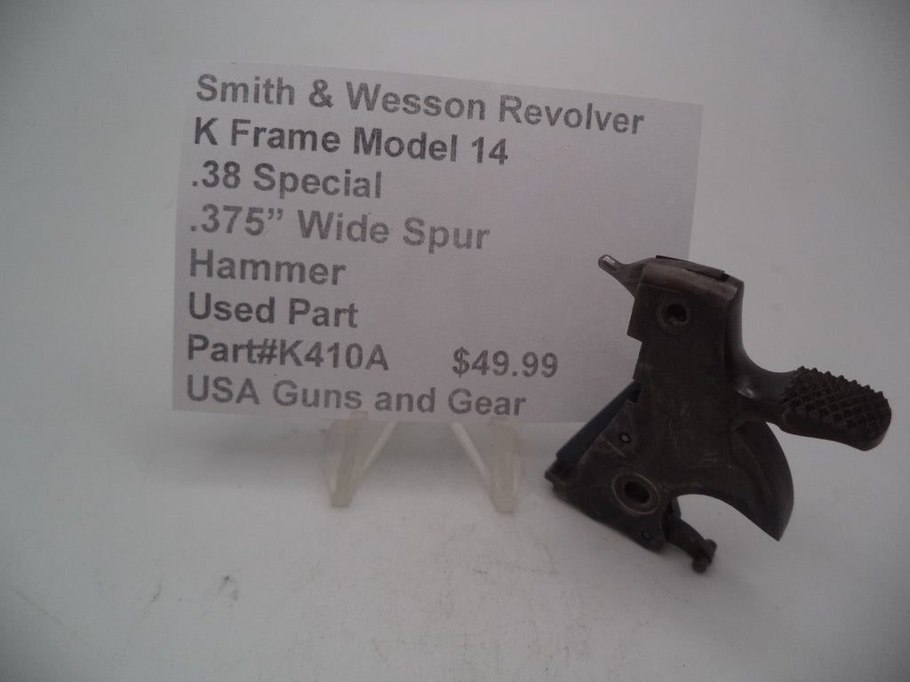 K410A Smith & Wesson Used K Frame Model 14 .38 Special .375" Wide Spur Hammer