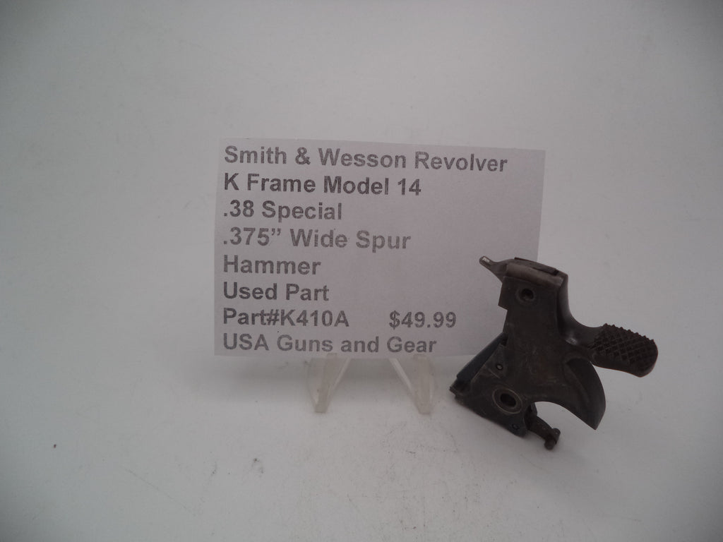 K410A Smith & Wesson Used K Frame Model 14 .38 Special .375" Wide Spur Hammer