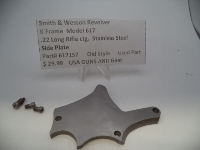 617157 Smith & Wesson K Frame Model 617 Side Plate .22 Long Rifle ctg. Used