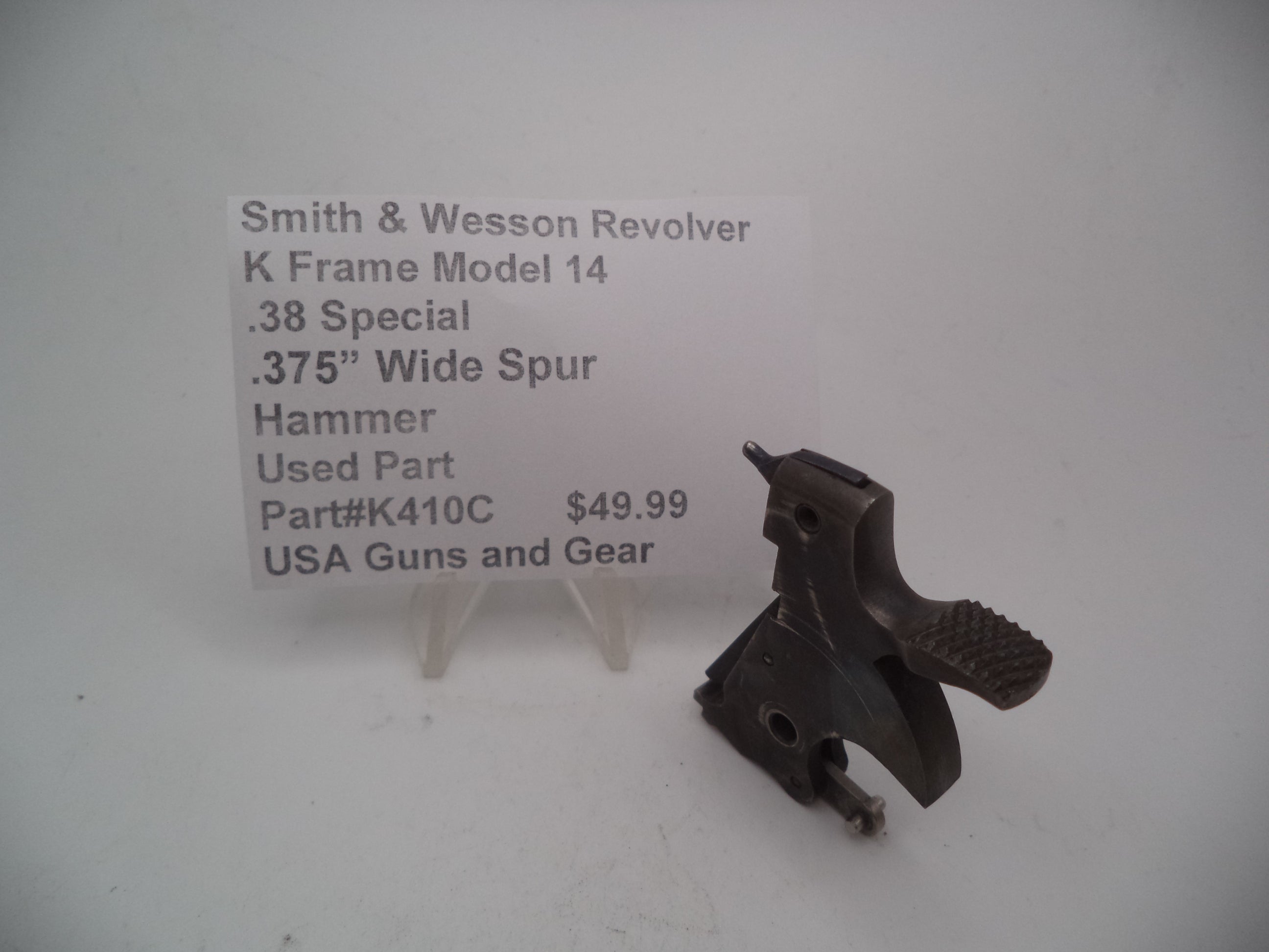 K410C Smith & Wesson Used K Frame Model 14 .38 Special .375" Wide Spur Hammer