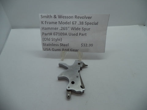 67109 Smith & Wesson K Frame Model 67 Hammer .265" Wide .38 Special Used
