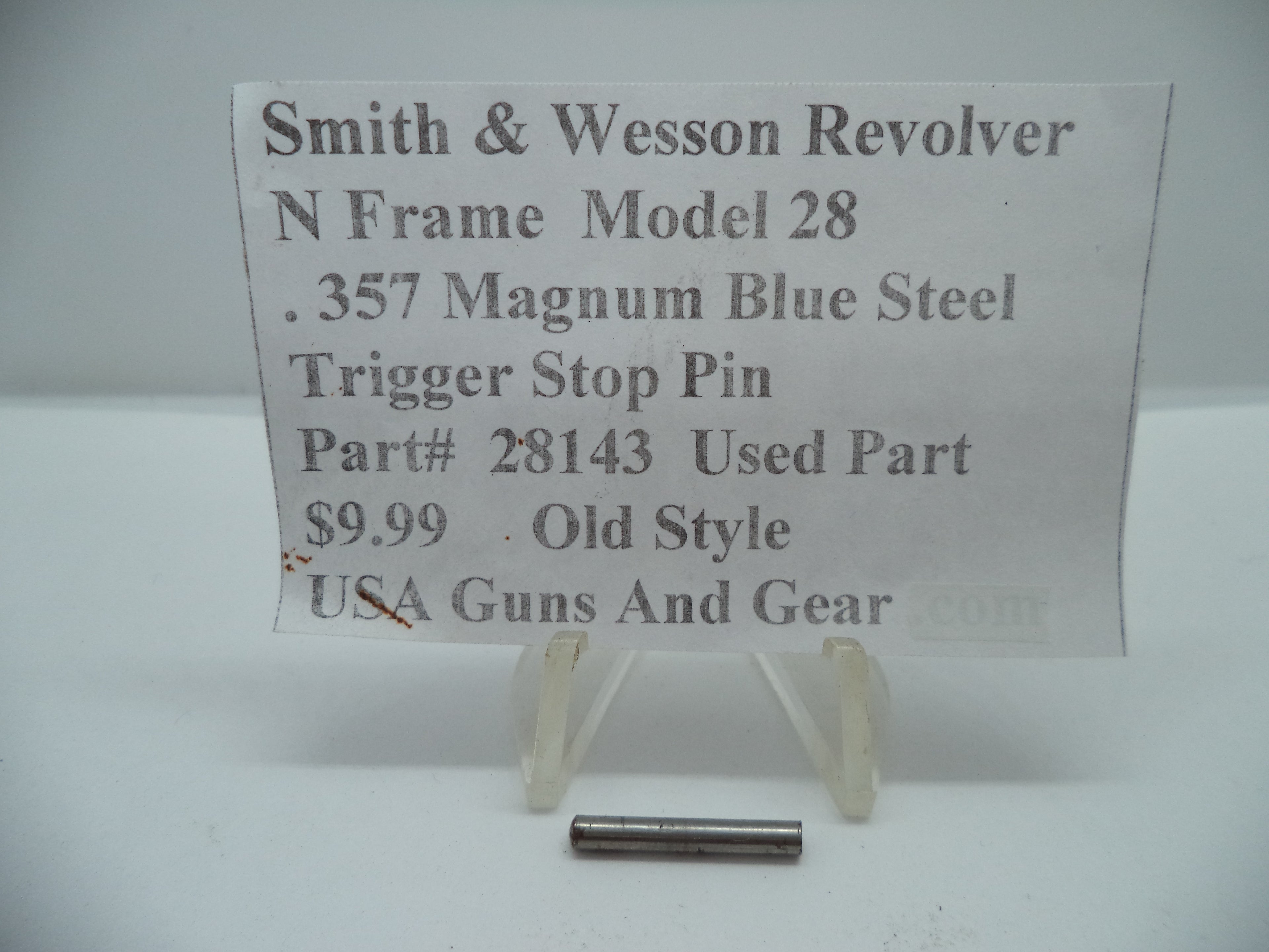 28143 Smith & Wesson N Frame Model 28 Trigger Stop Pin .357 Magnum