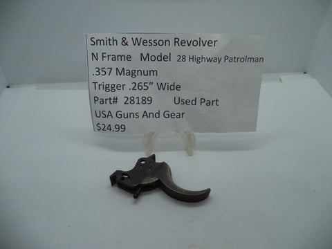 28189 Smith & Wesson N Frame Model 28 Trigger .265" Wide .357 Magnum