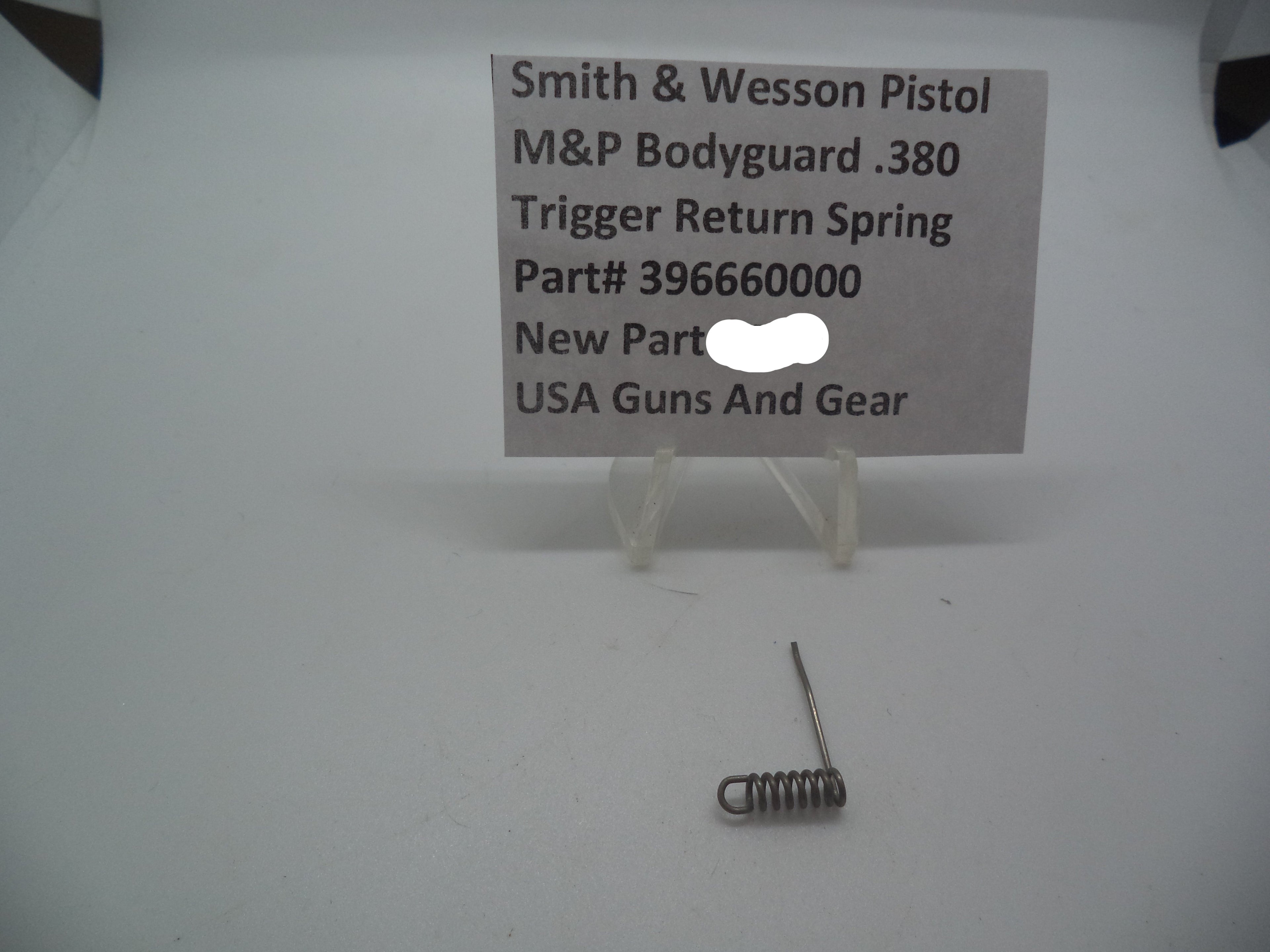Smith & Wesson M&P Bodyguard 380 Trigger Return Spring Factory OEM 396660000