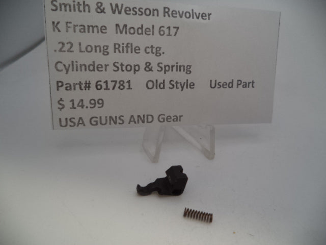 61781 Smith & Wesson K Frame Model 617 Cylinder Stop & Spring .22 Long Rifle ctg.