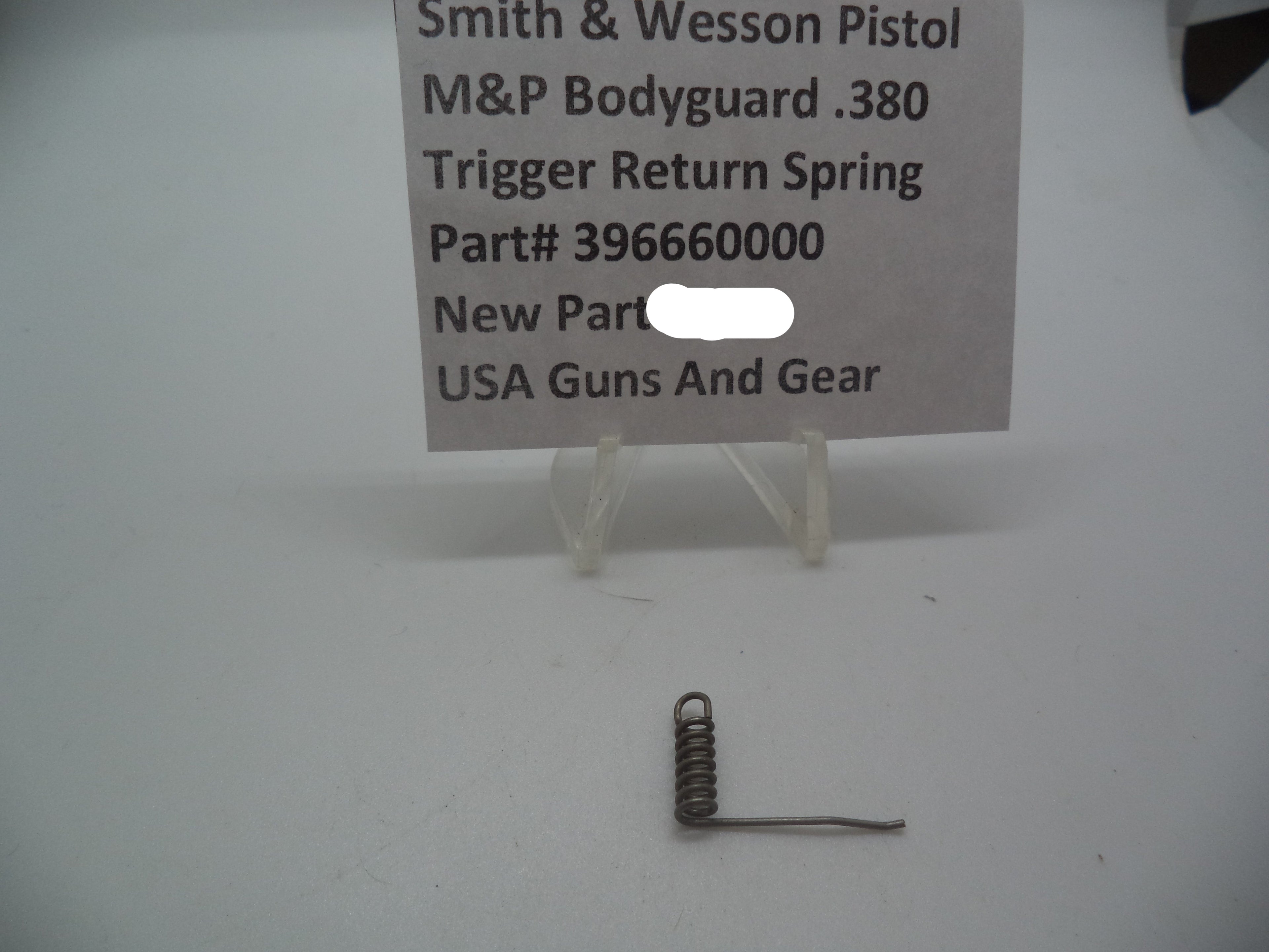 Smith & Wesson M&P Bodyguard 380 Trigger Return Spring Factory OEM 396660000