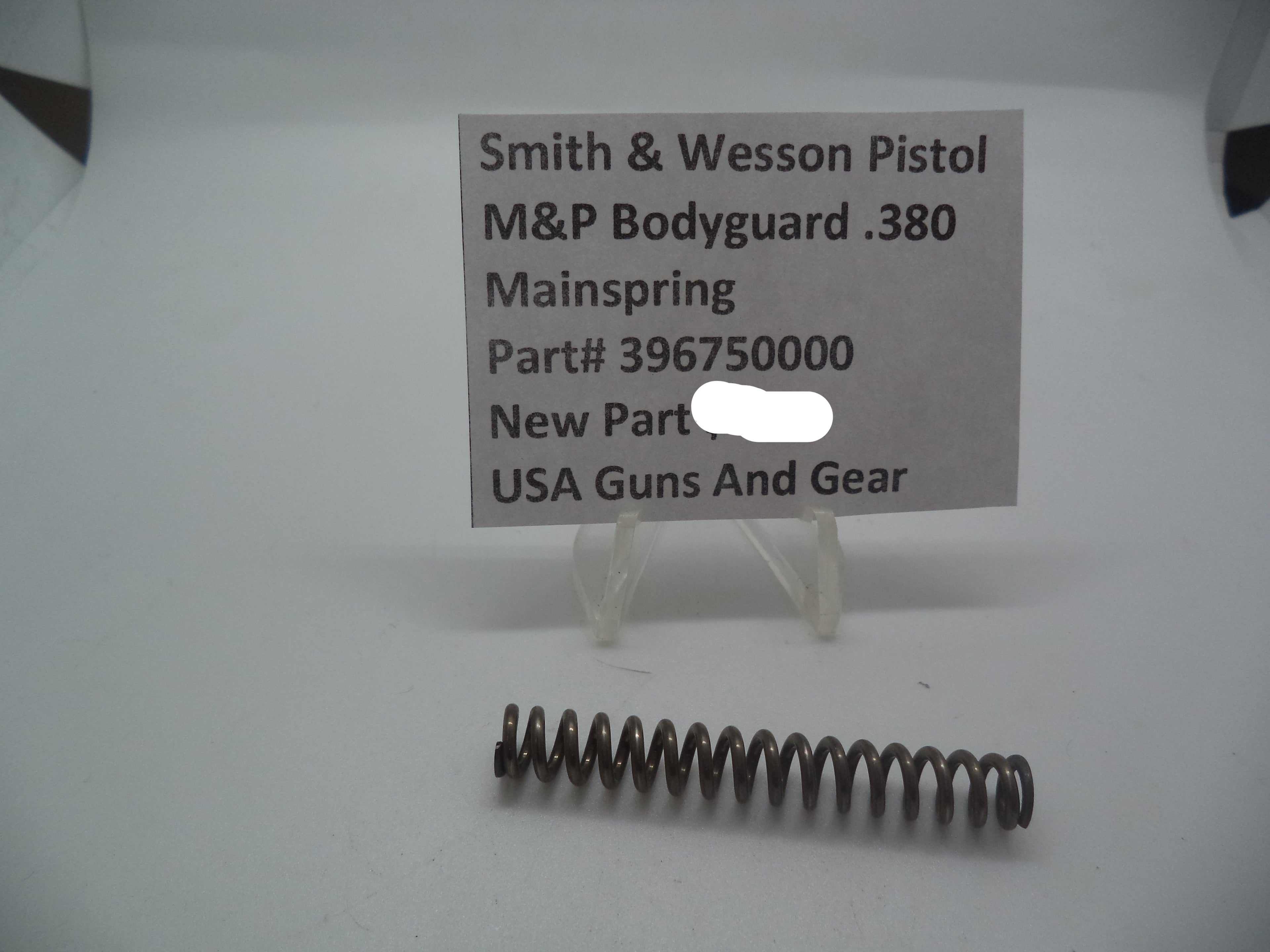 Smith & Wesson M&P Bodyguard 380 Mainspring Factory OEM 396750000