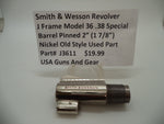 J3611 Smith & Wesson J Frame Model 36 Pinned 2" Barrel Nickel .38 Special