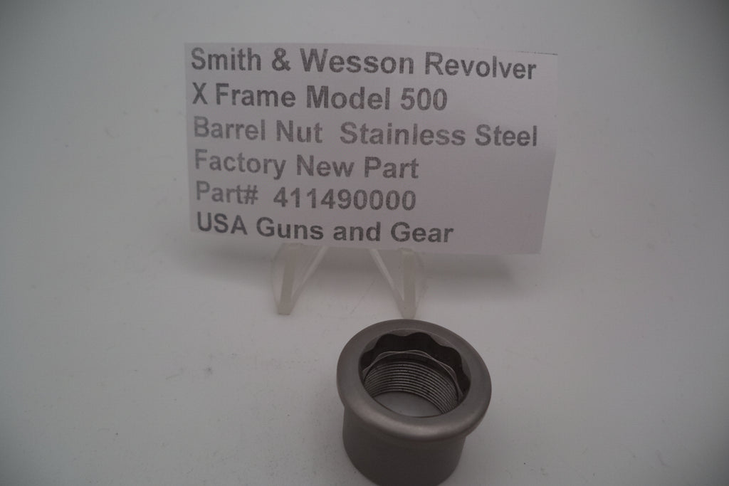 Smith & Wesson X Frame Model 500 Barrel Nut Stainless Steel Factory New Part 411490000