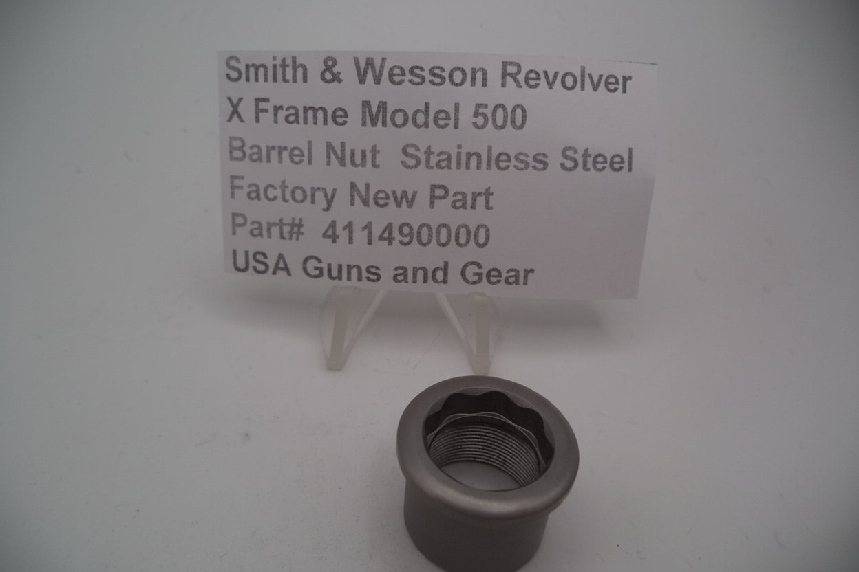 Smith & Wesson X Frame Model 500 Barrel Nut Stainless Steel Factory New Part 411490000
