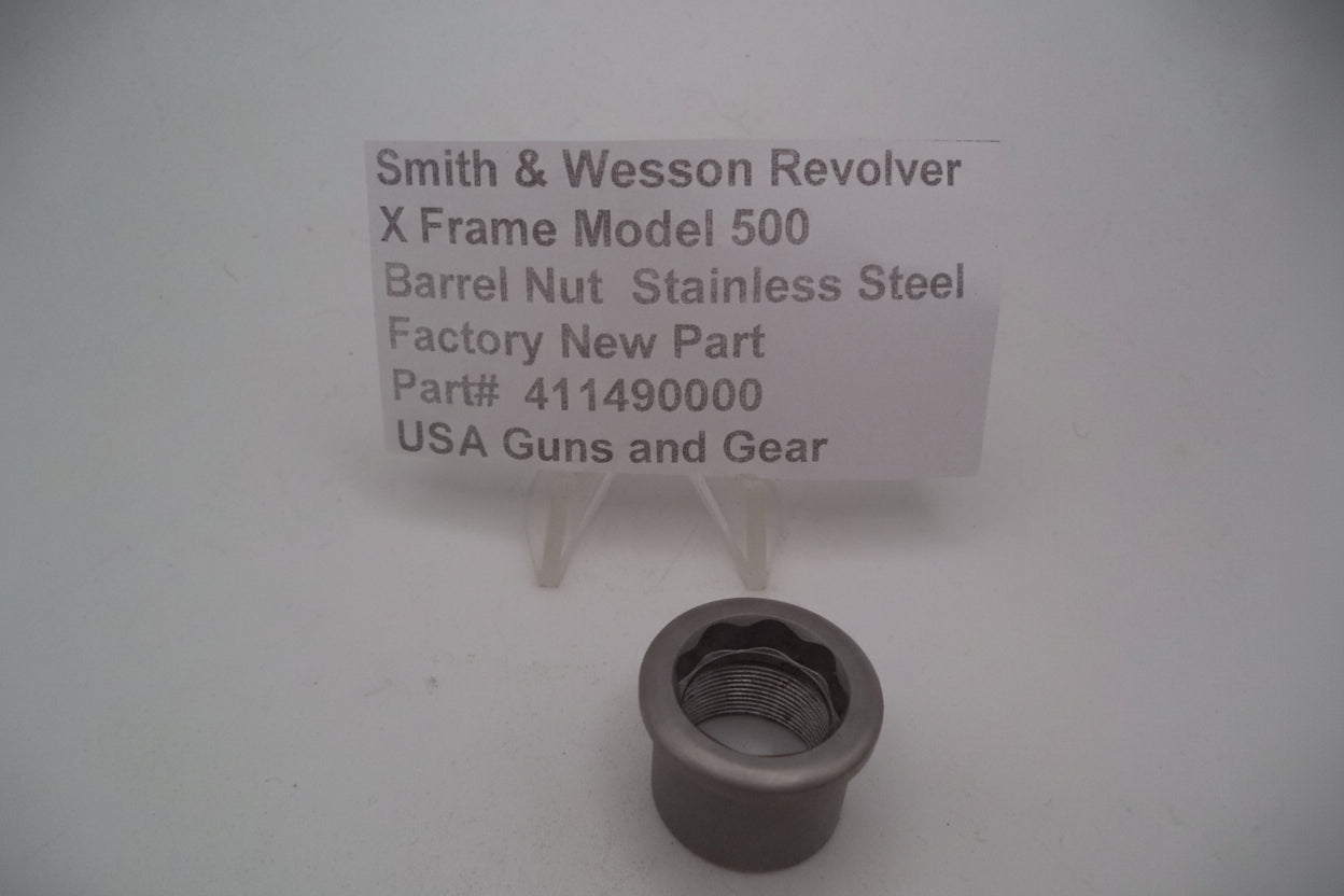 Smith & Wesson X Frame Model 500 Barrel Nut Stainless Steel Factory New Part 411490000