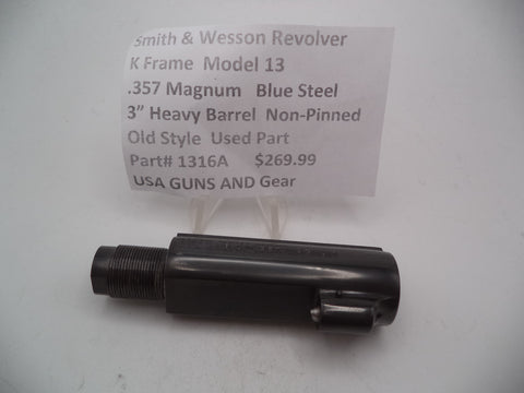 1316A Smith and Wesson K Frame Model 13 Barrel Blue Used 357 Mag