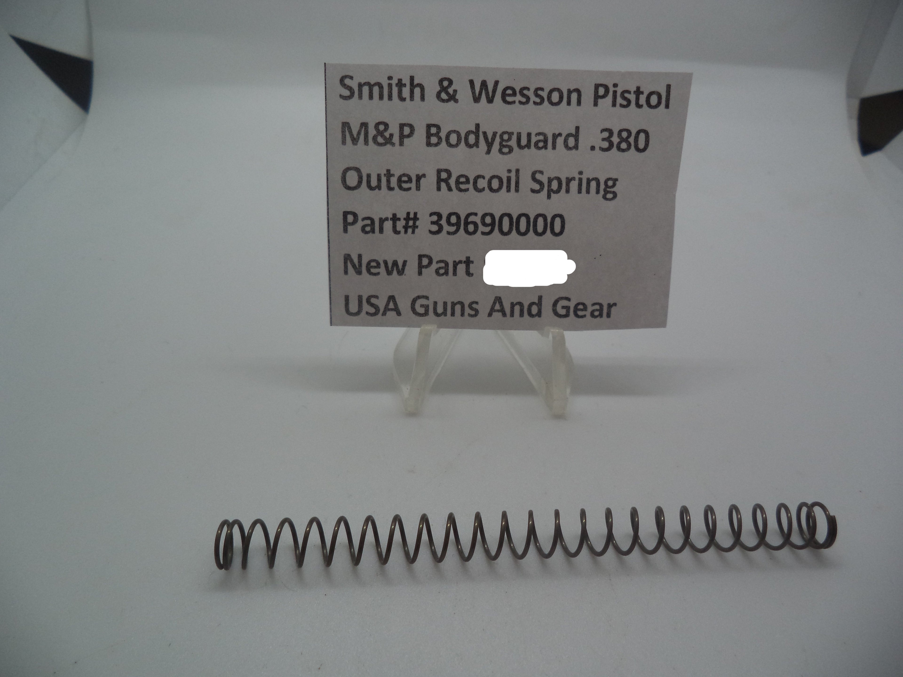 S&W Bodyguard 380 Outer Recoil Spring | OEM 396900000