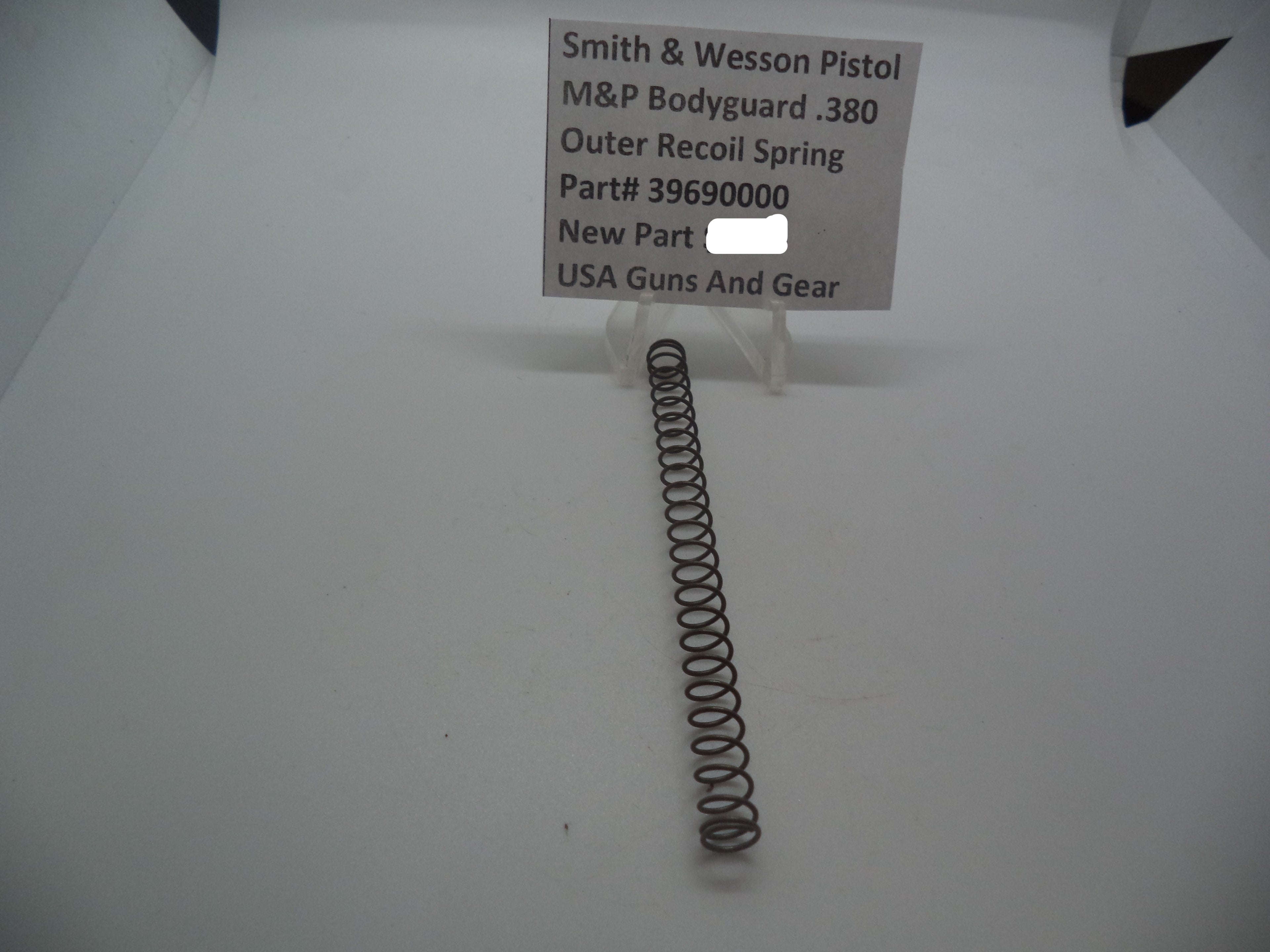 S&W Bodyguard 380 Outer Recoil Spring | OEM 396900000