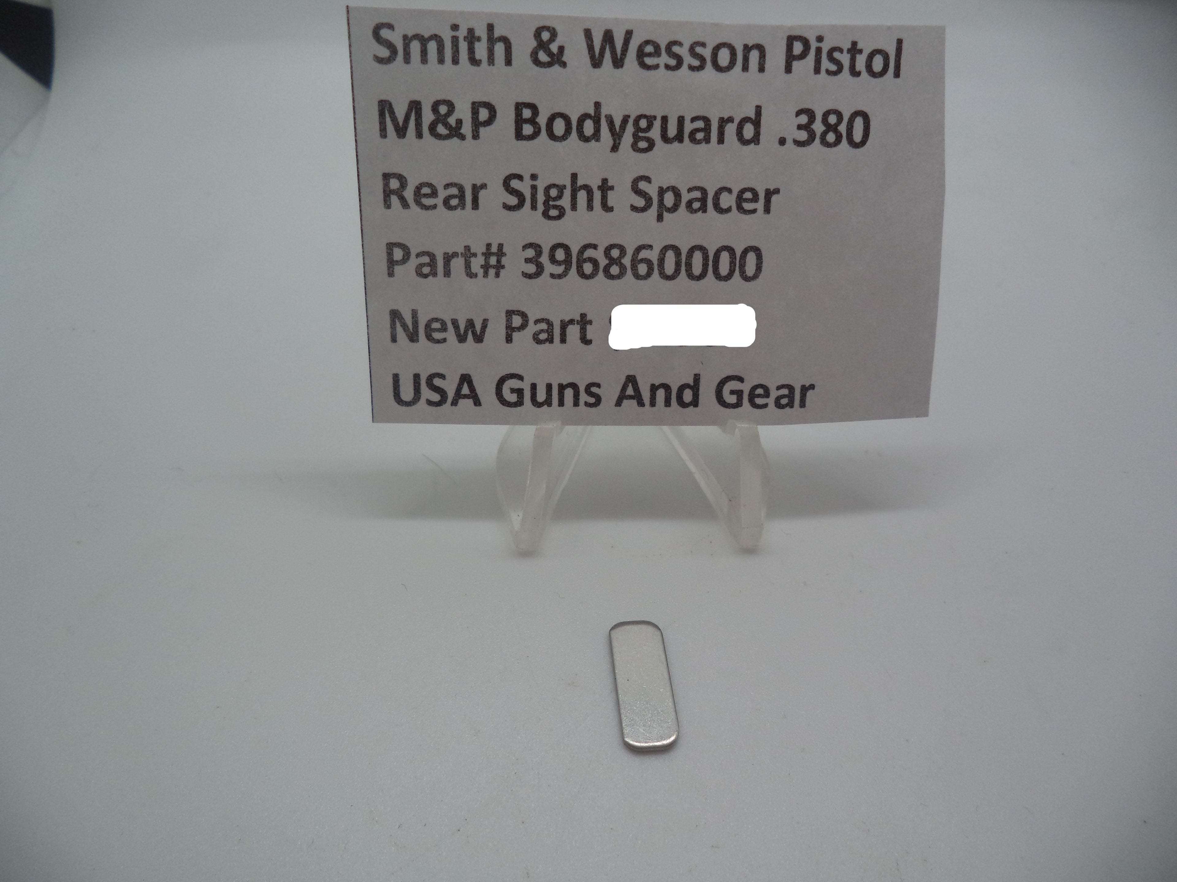 Smith & Wesson M&P Bodyguard 380 Rear Sight Spacer 396860000