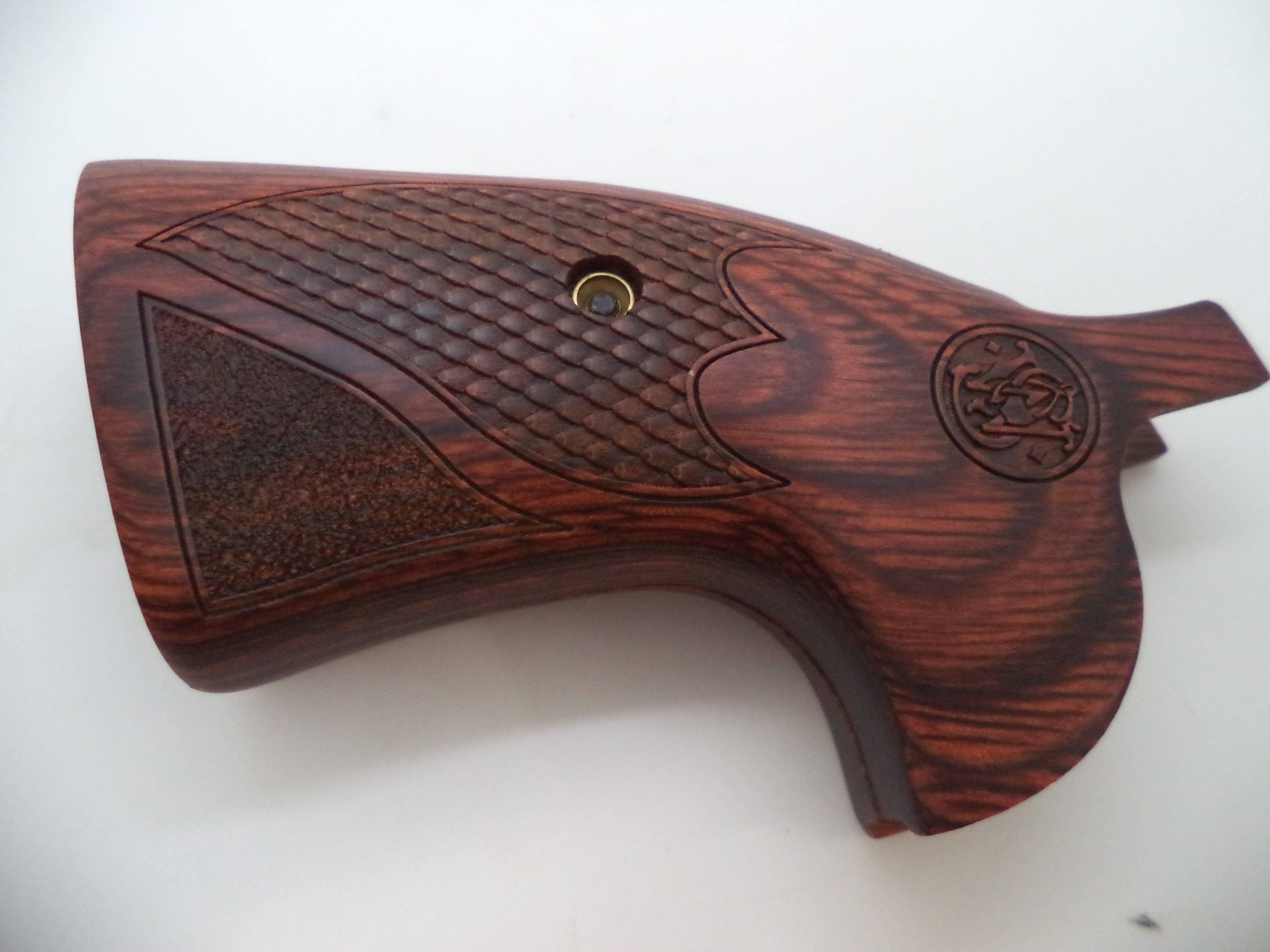 414040000 S&W K&L Frame All Models Wood Grips, Round to Square Butt