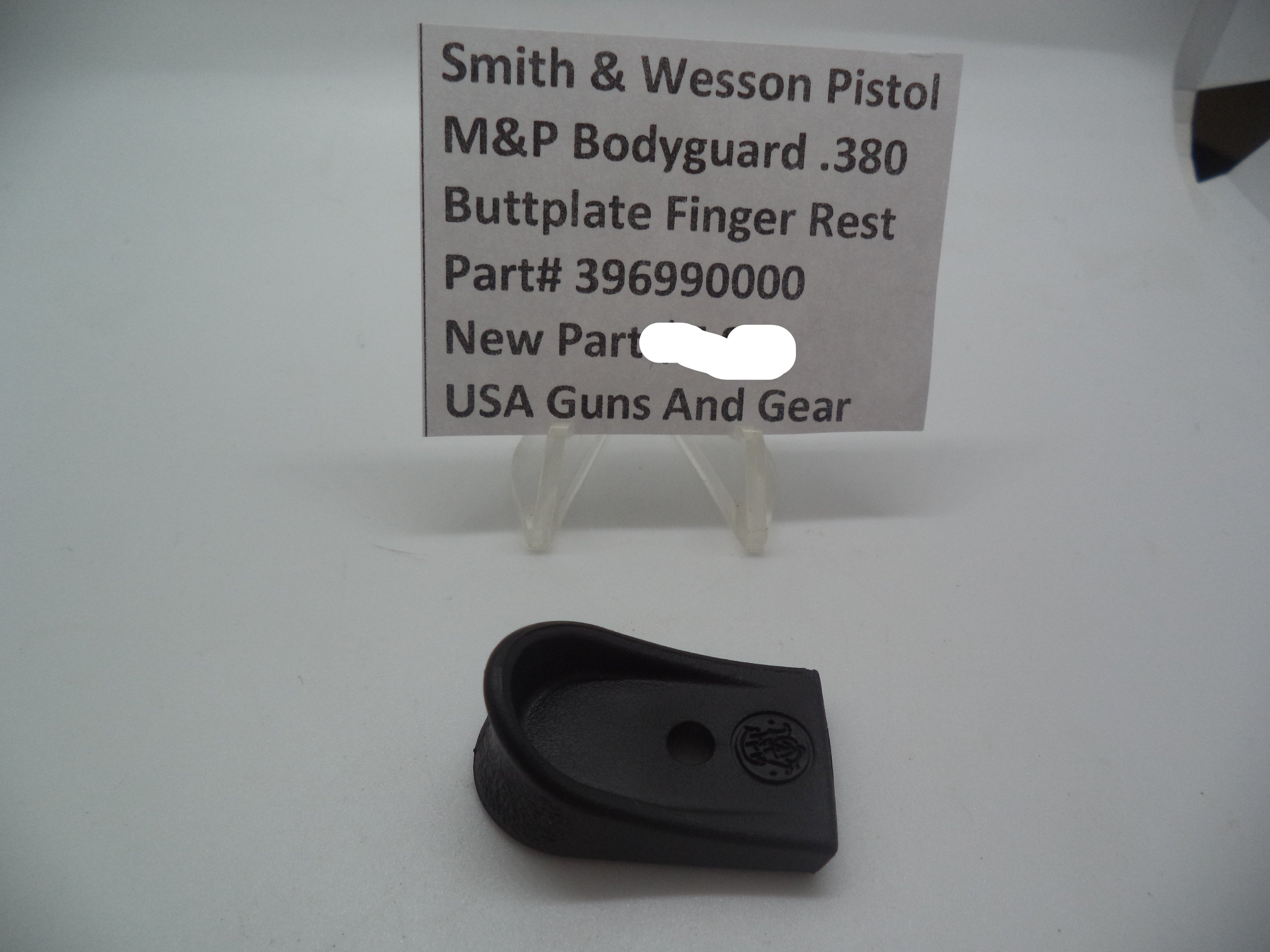 Smith & Wesson M&P Bodyguard 380 Buttplate Finger Rest Factory OEM 396990000