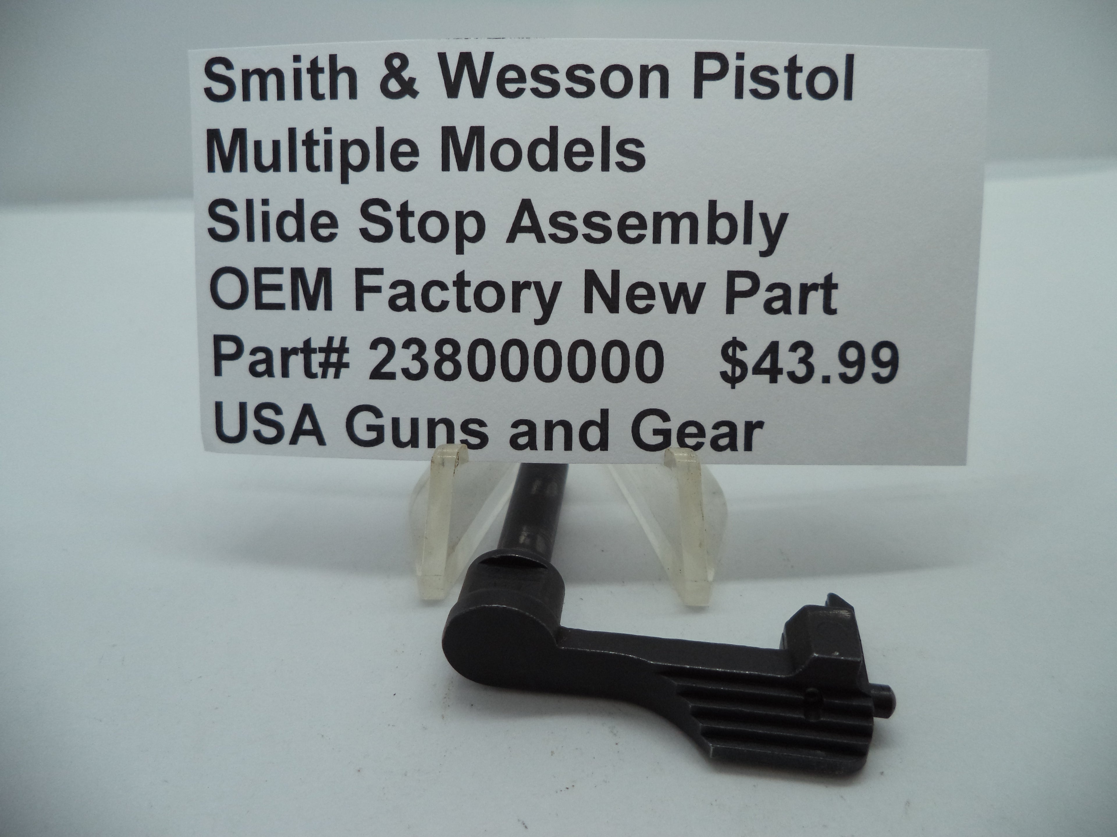 238000000 Smith & Wesson Pistol Multiple Models Slide Stop Assembly New