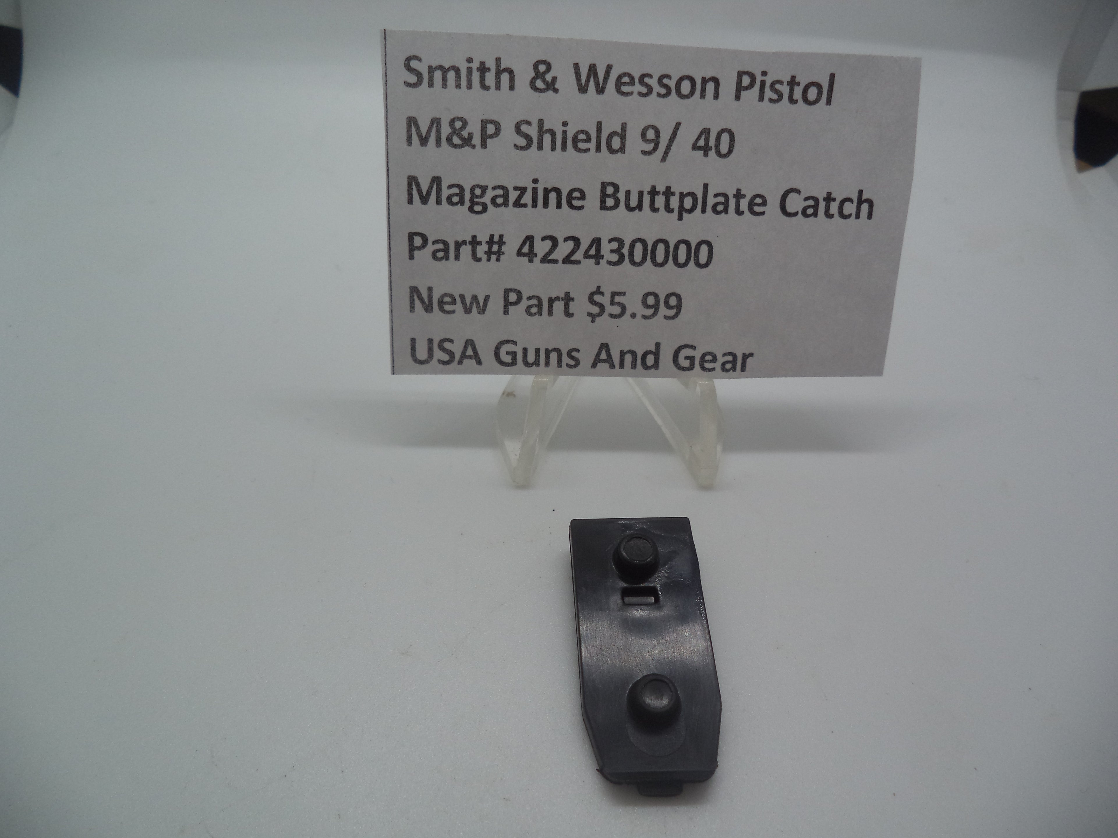 Smith & Wesson M&P Shield Magazine Buttplate Catch - 9mm/.40 - Factory OEM 422430000