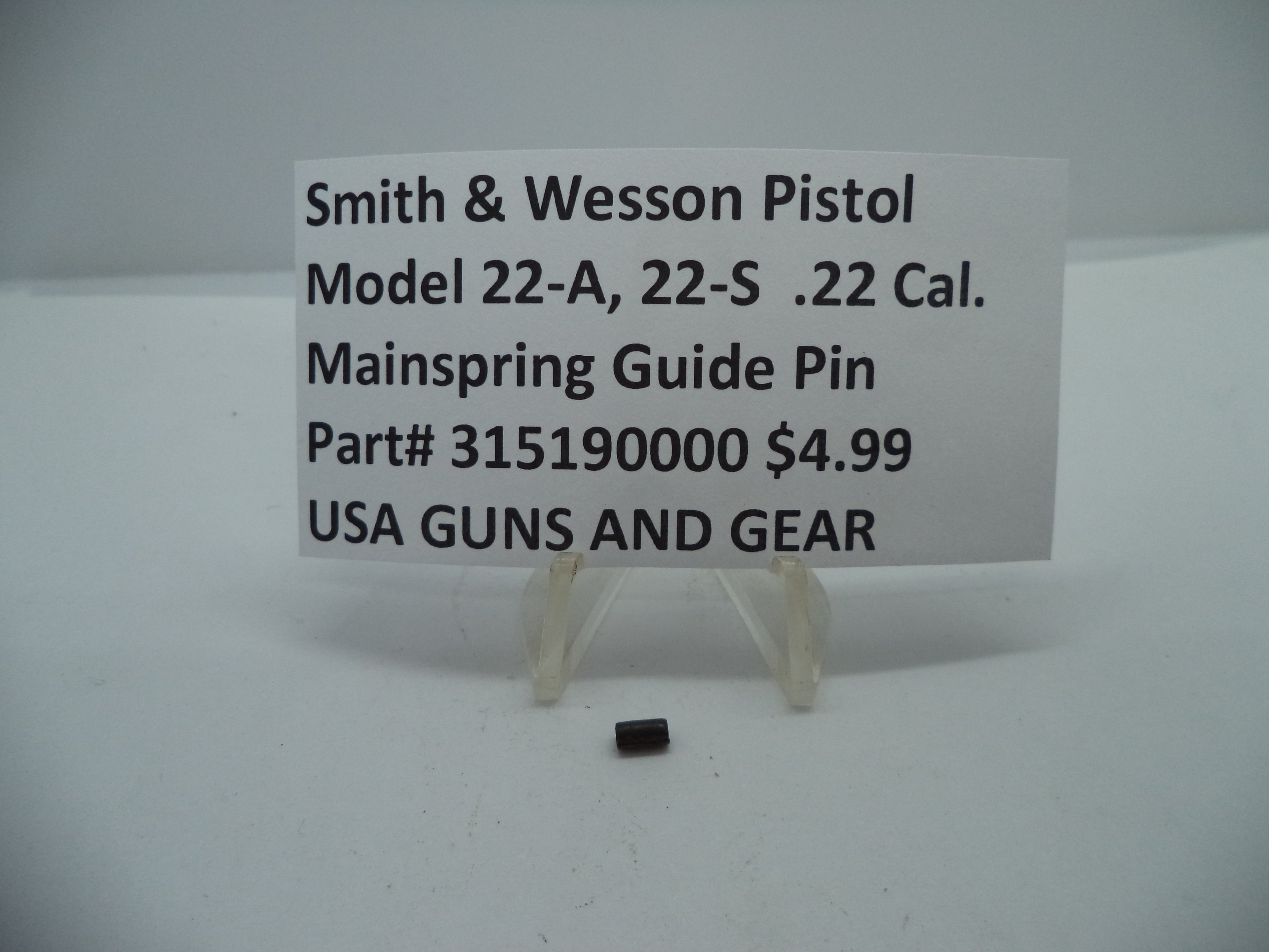 315190000 Smith & Wesson Pistol 22-A 22-S Mainspring Guide Pin New