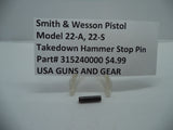 315240000 Smith & Wesson Pistol 22-A 22-S Takedown Hammer Stop Pin New