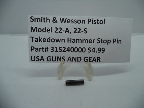 315240000 Smith & Wesson Pistol 22-A 22-S Takedown Hammer Stop Pin New
