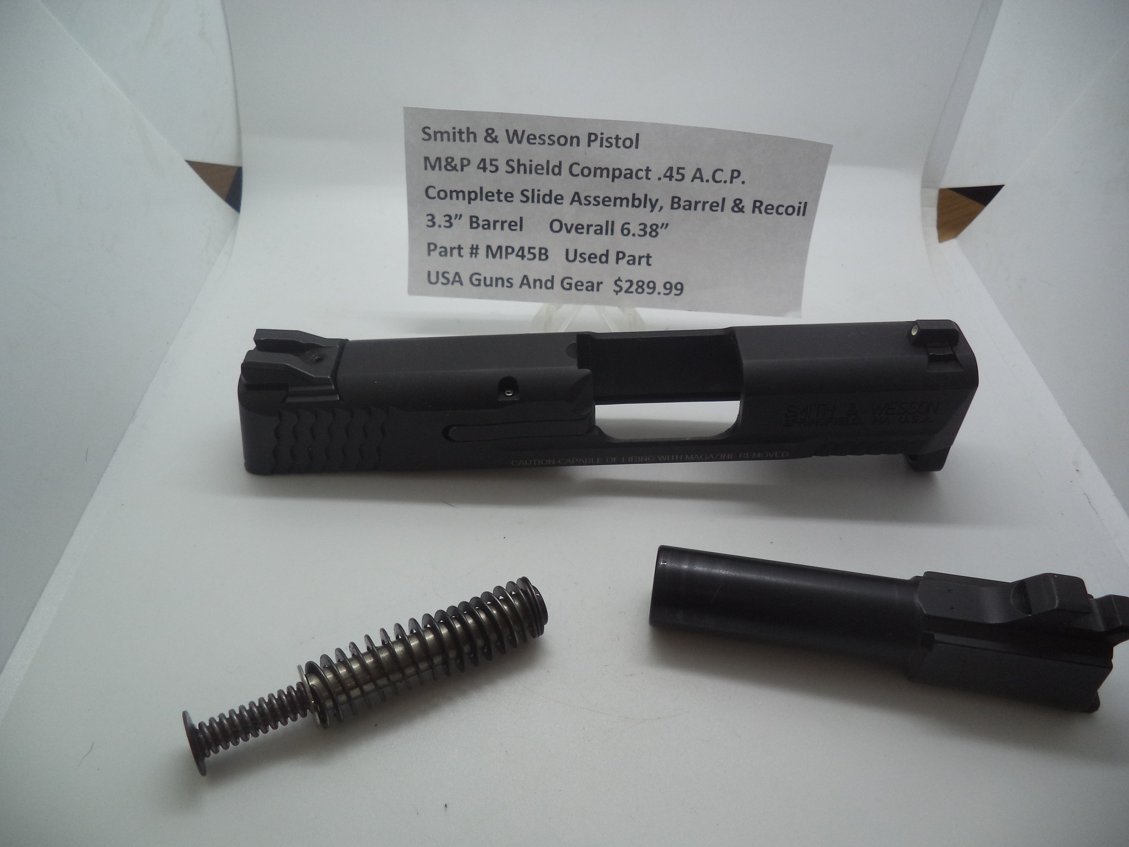 Smith & Wesson M&P 45 ACP Complete Slide Assembly, Barrel & Recoil MP45BA