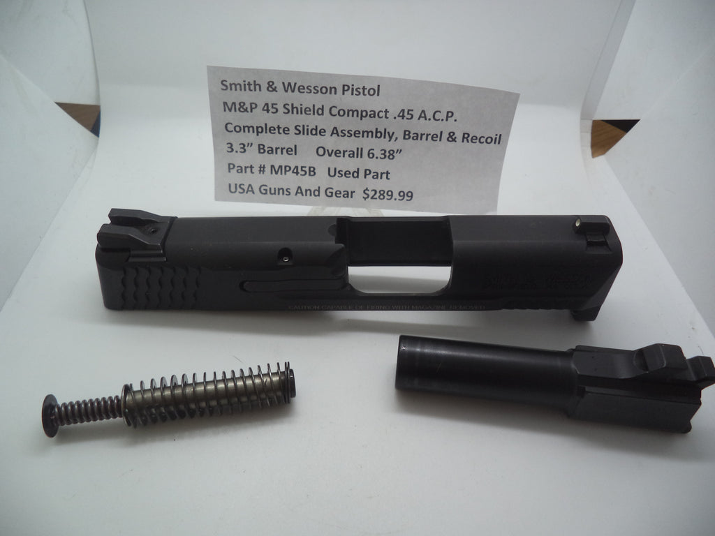 Smith & Wesson M&P 45 ACP Complete Slide Assembly, Barrel & Recoil MP45BA