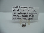 315310000 Smith & Wesson Pistol 22-A 22-S Sight Windage Spring, Rear New