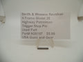 N28197 Smith & Wesson N Frame Model 28 Trigger Stop Pin .357 Magnum