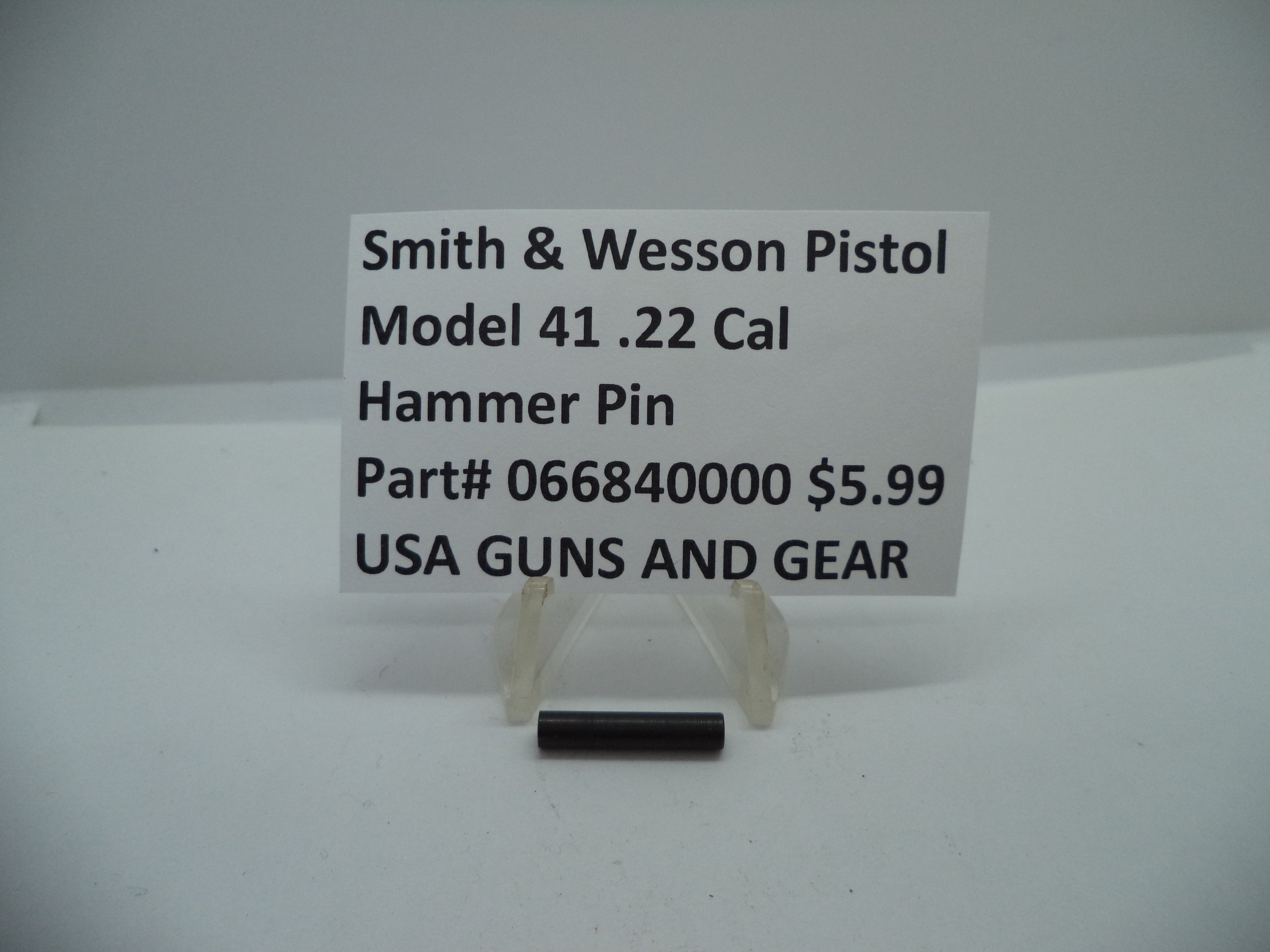 S&W Pistol Model 41 Hammer Pin .22 Caliber 066840000