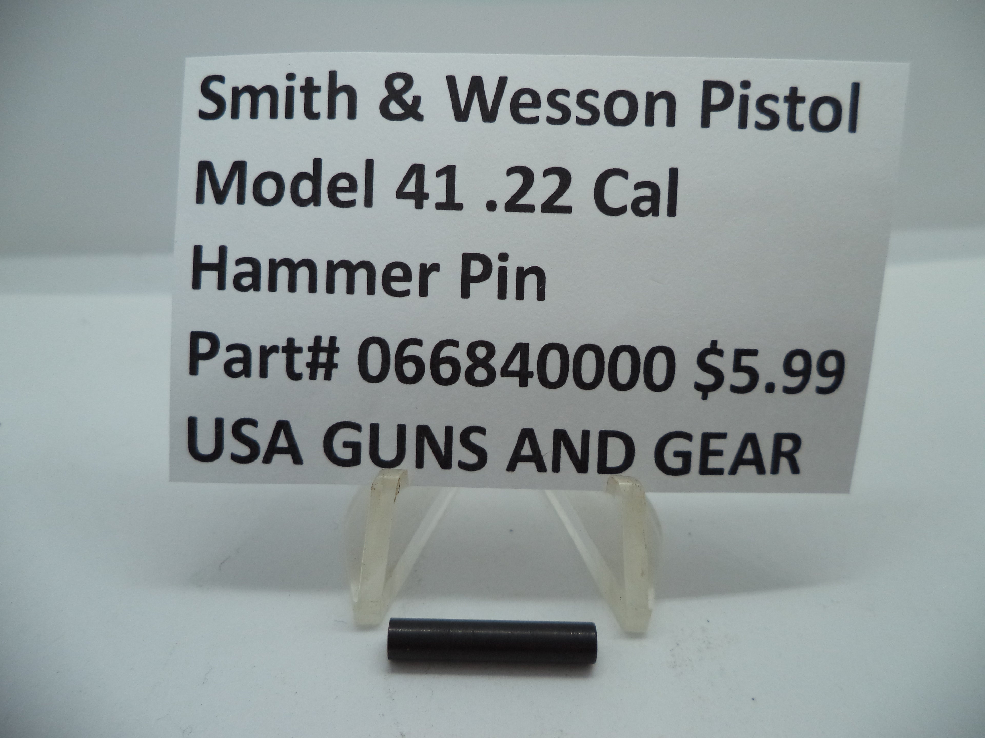 S&W Pistol Model 41 Hammer Pin .22 Caliber 066840000