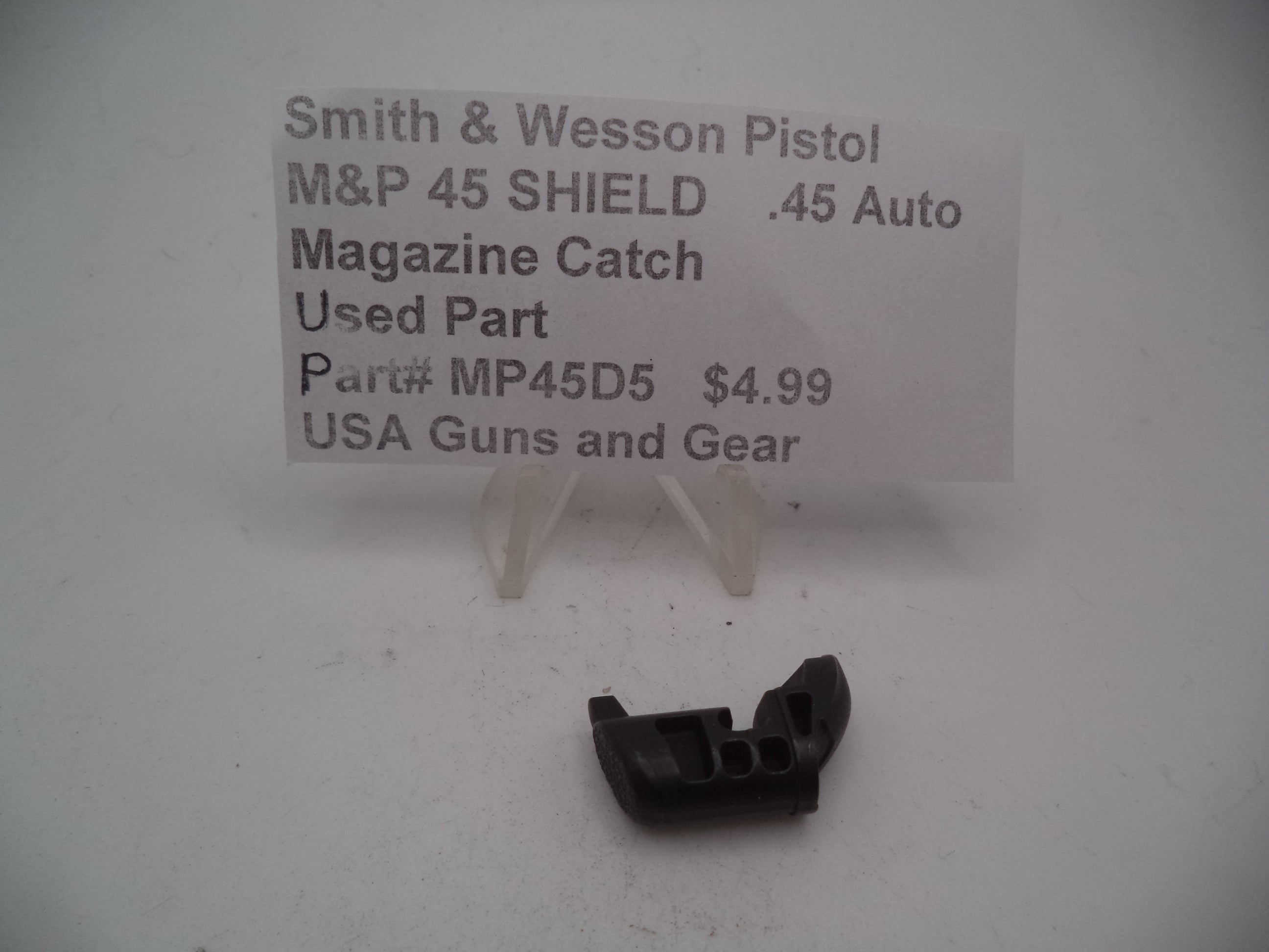 Smith & Wesson Pistol M&P 45 Shield Magazine Catch Used .45 Auto MP45D5