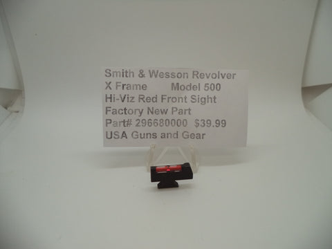 296680000 Hi-Viz Red Front Sight for Smith & Wesson X Frame Model 500 New Part