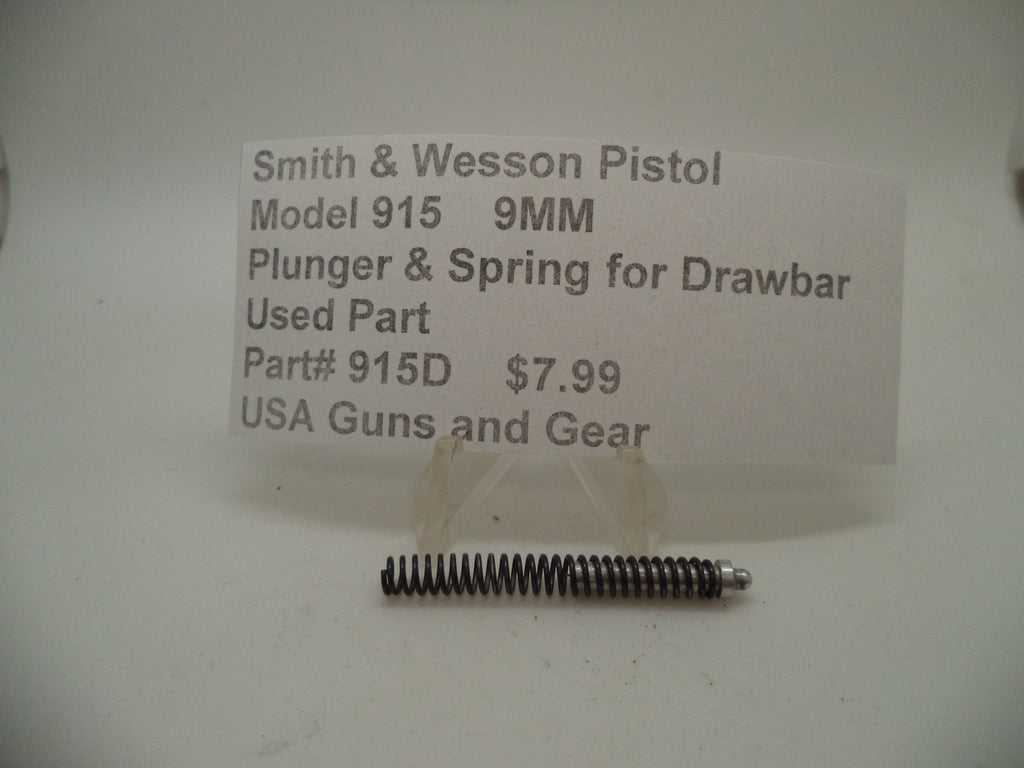 S&W Model 915 Draw Bar Plunger & Spring 915D - 9mm Used Part