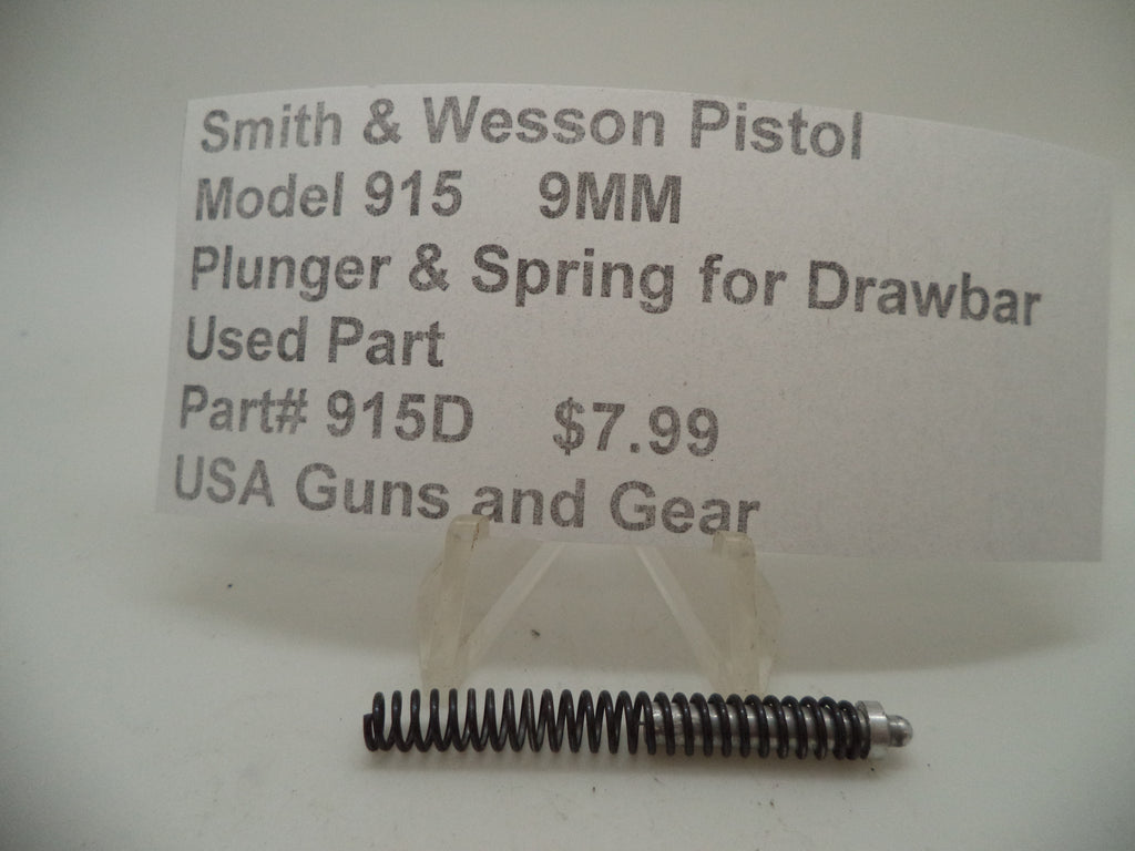 S&W Model 915 Draw Bar Plunger & Spring 915D - 9mm Used Part