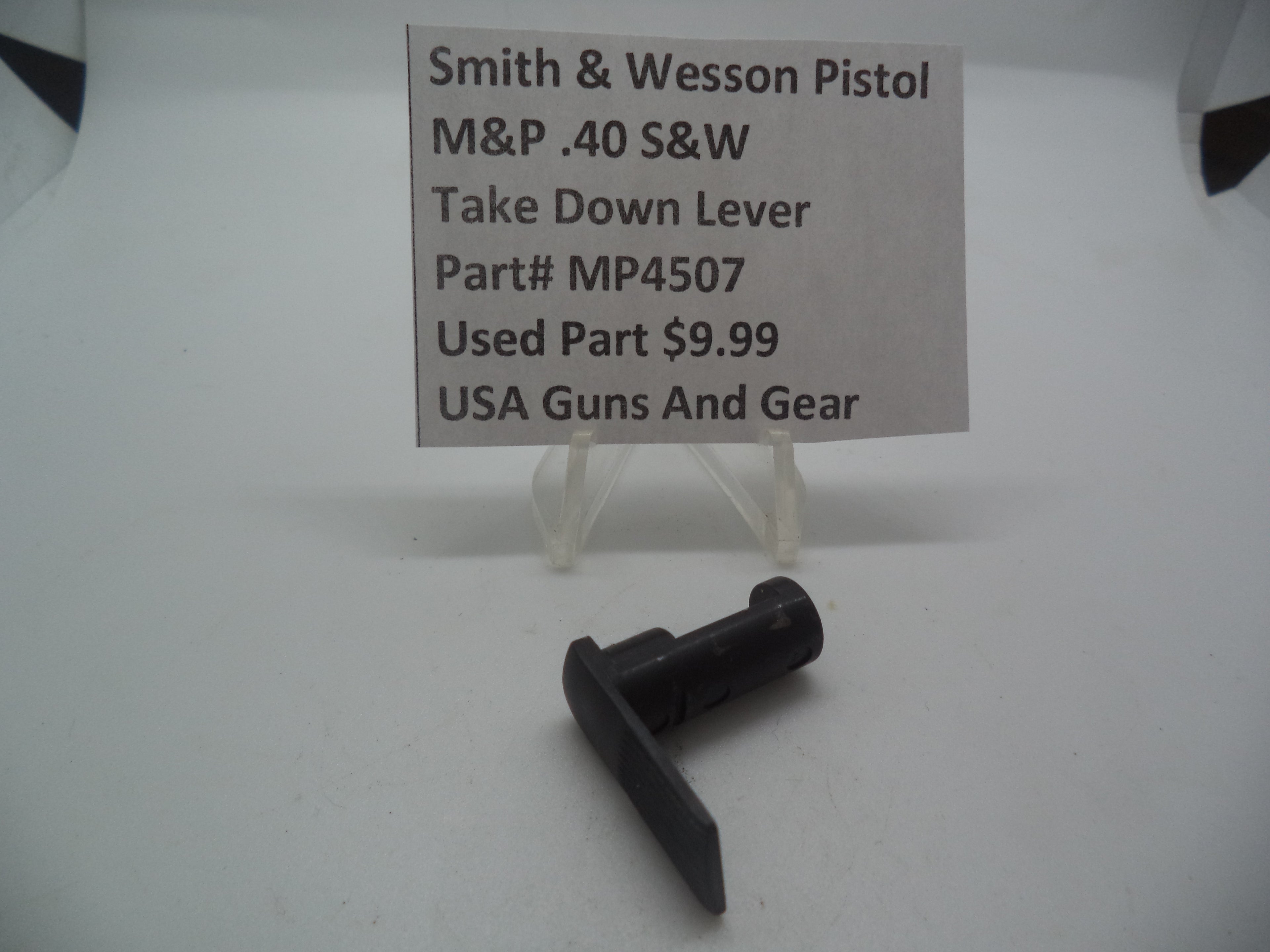 MP4507 Smith & Wesson Pistol M&P 45 Take Down Lever Used Part .45 S&W