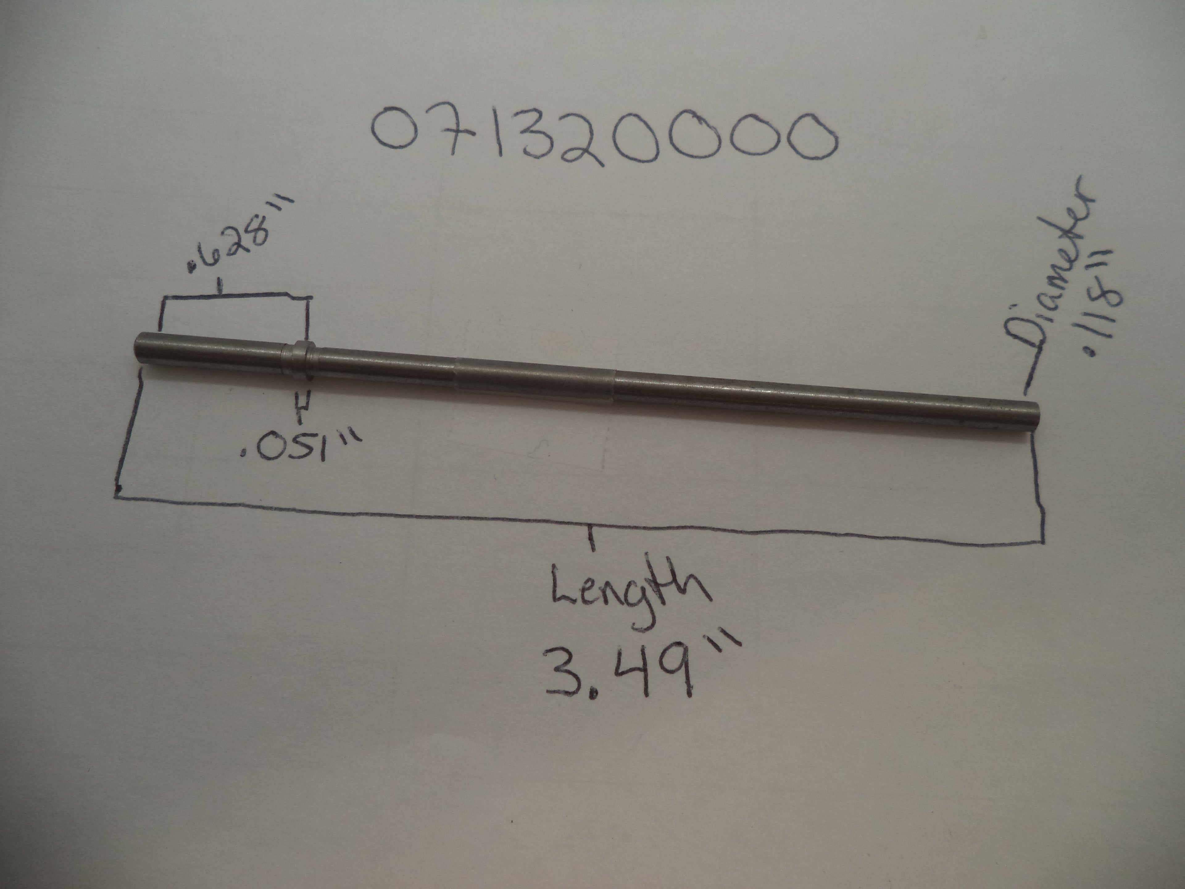 S&W J Frame Center Pin - Over 2" Barrel 071320000