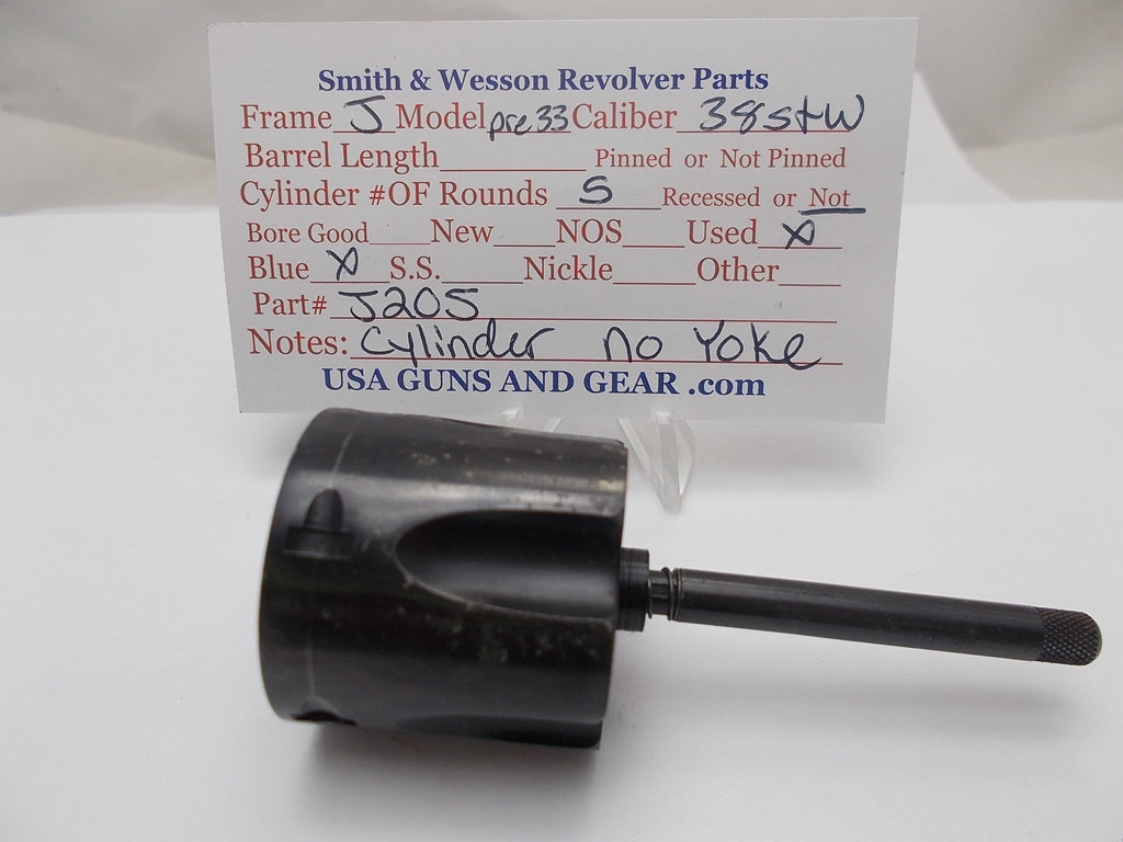 J205 Smith and Wesson J Frame Model Pre 33 Cylinder Blue Used 38 S&W