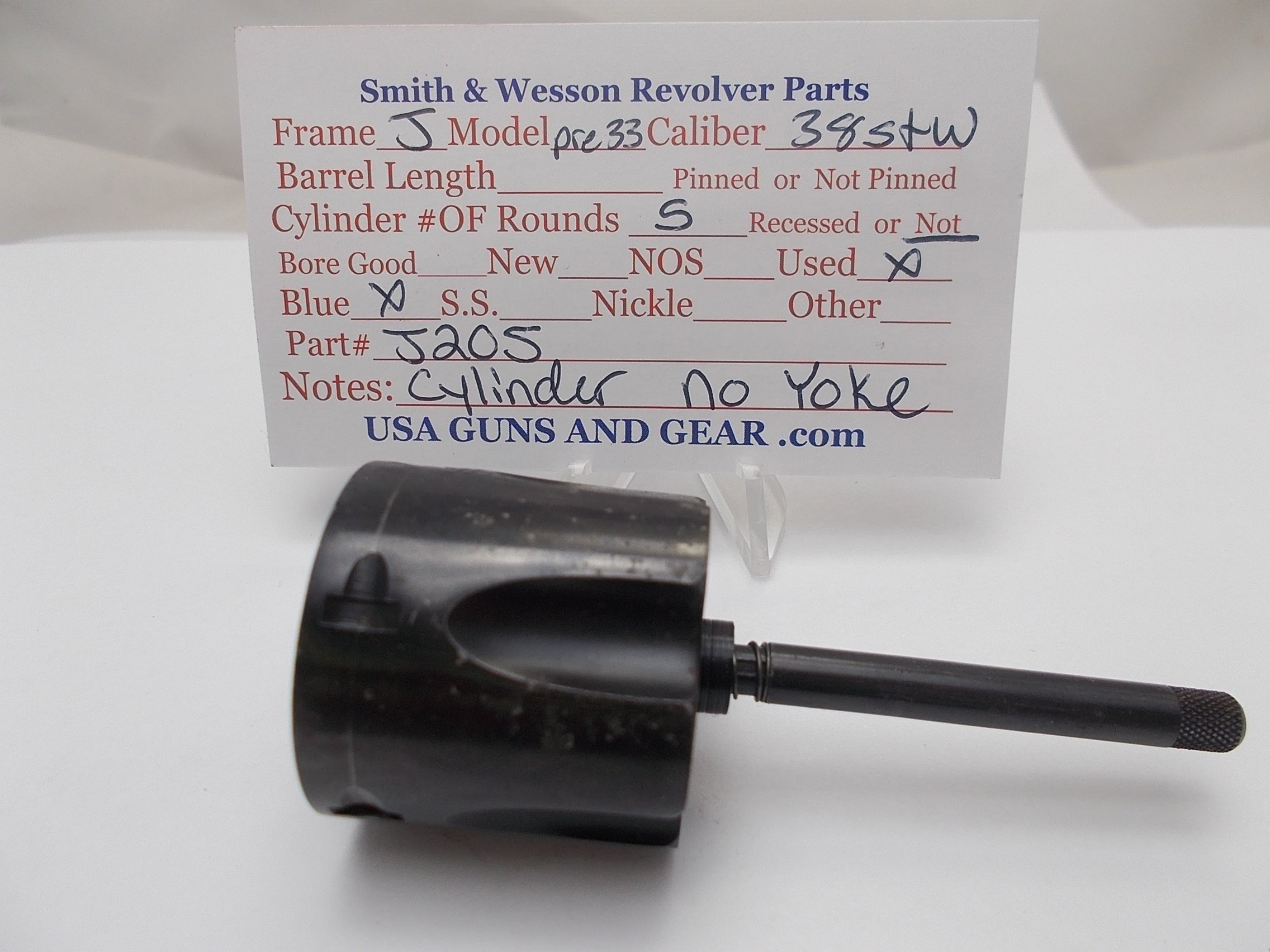 J205 Smith and Wesson J Frame Model Pre 33 Cylinder Blue Used 38 S&W