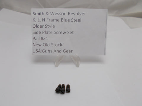Z1 Smith & Wesson K, L, N Frame Old Style Revolver Part Side Plate Screw Set