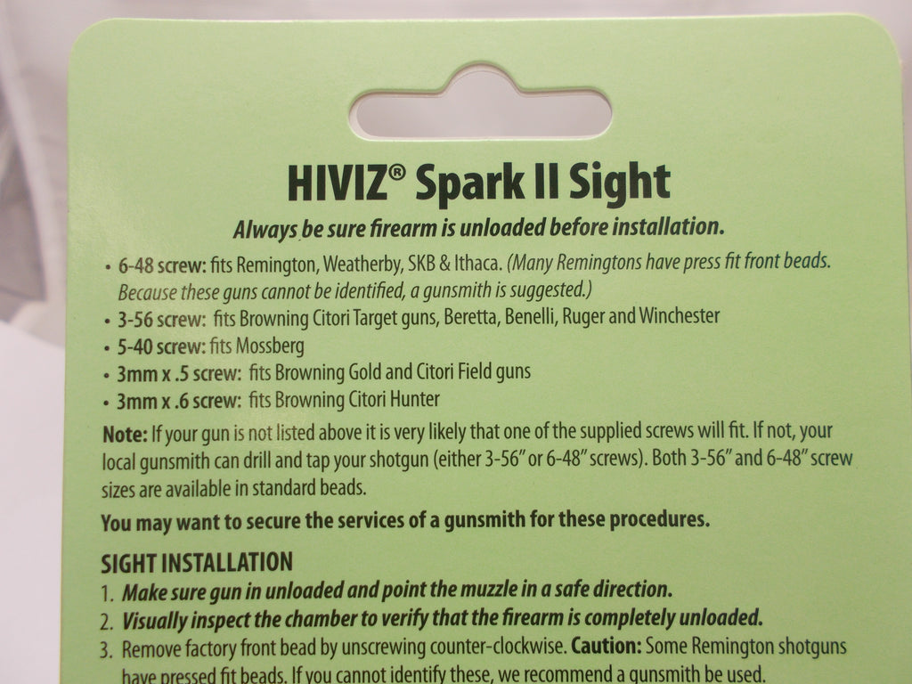 BD1007 HiViz Spark II Front Sight Green